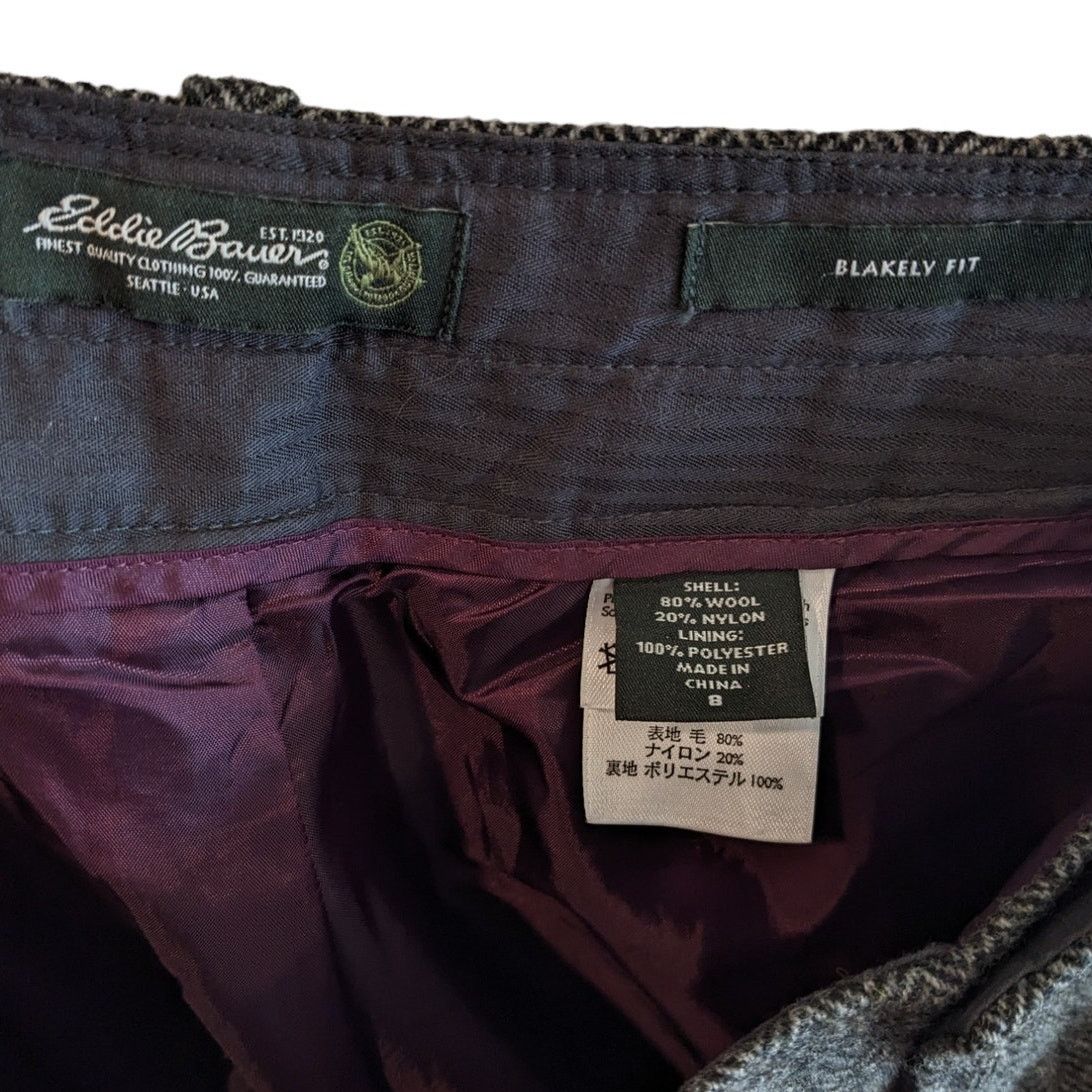 Eddie Bauer Eddie Bauer Wool Blakely Fit Herringbone Trousers Size 8 Size 30" / US 8 / IT 44 - 5 Thumbnail