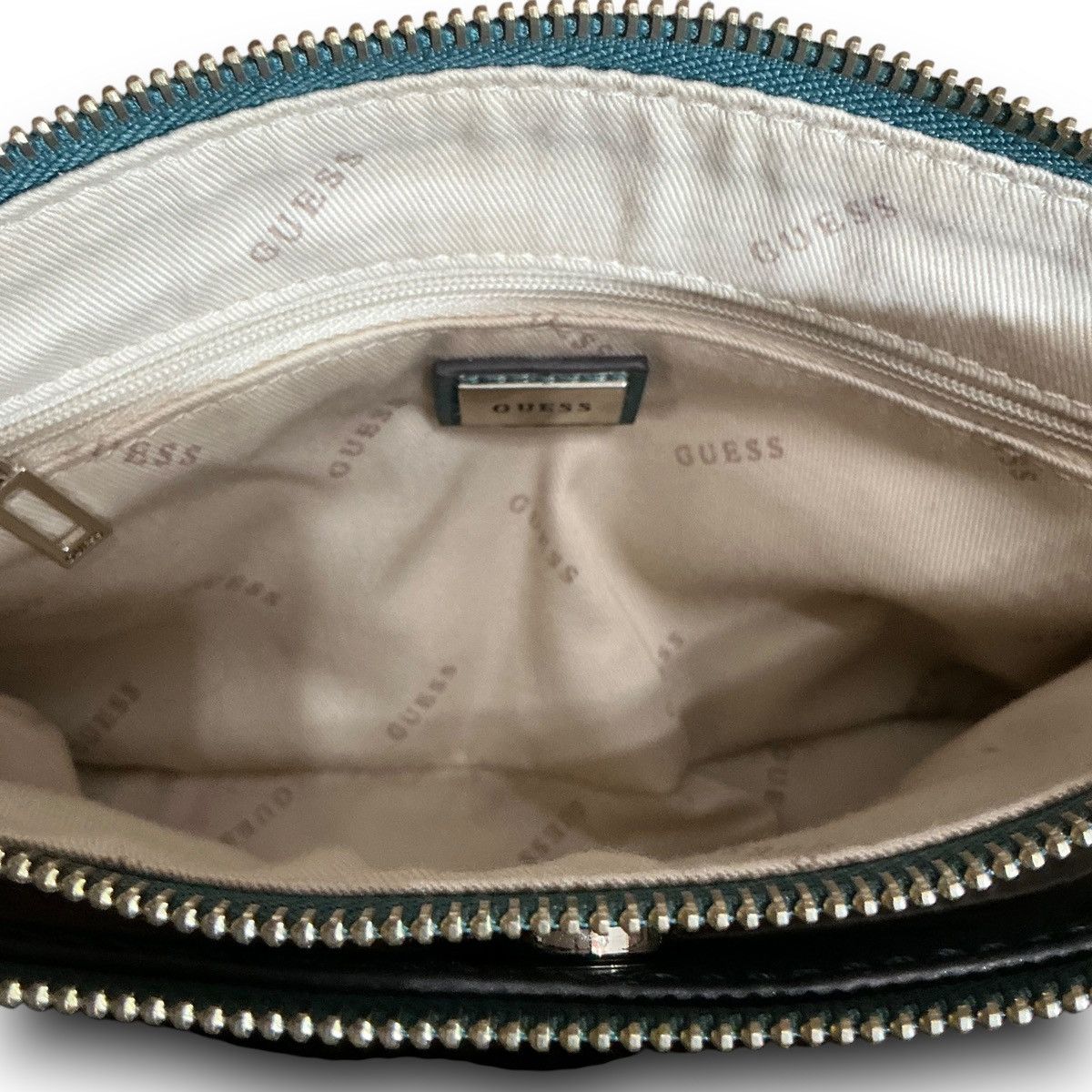 Guess Y2K Vintage Guess Teal Double Zip Crossbody Bag Size ONE SIZE - 9 Thumbnail