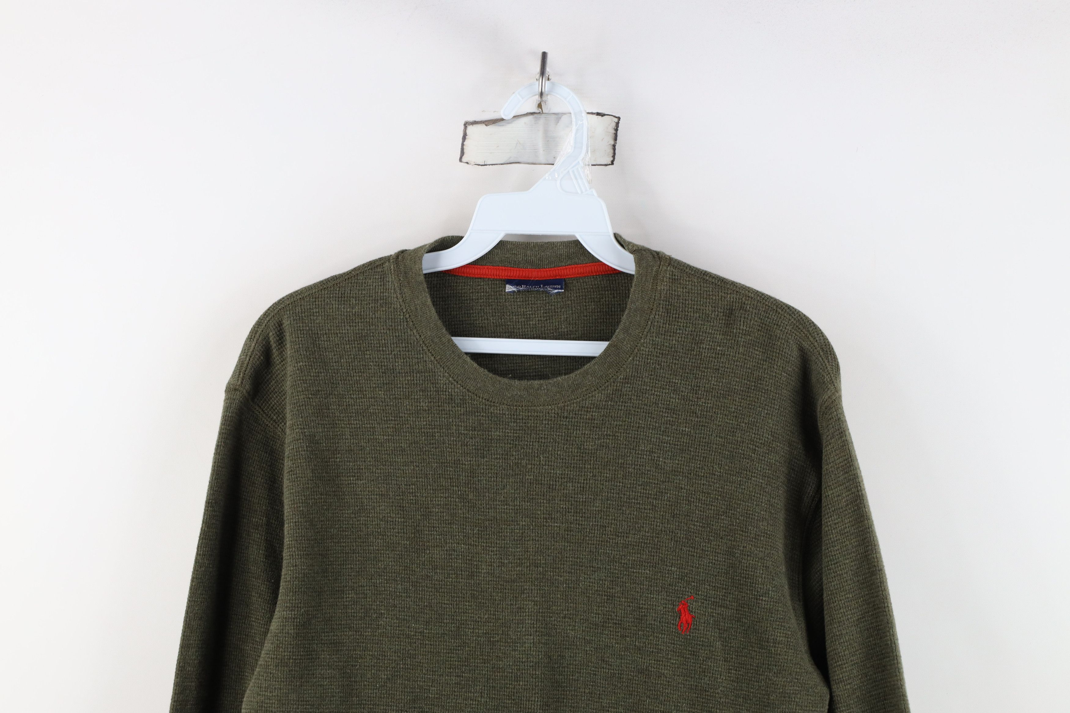 Ralph Lauren Vintage Ralph Lauren Thermal Waffle Knit Long Sleeve T-Shirt Size US M / EU 48-50 / 2 - 2 Thumbnail