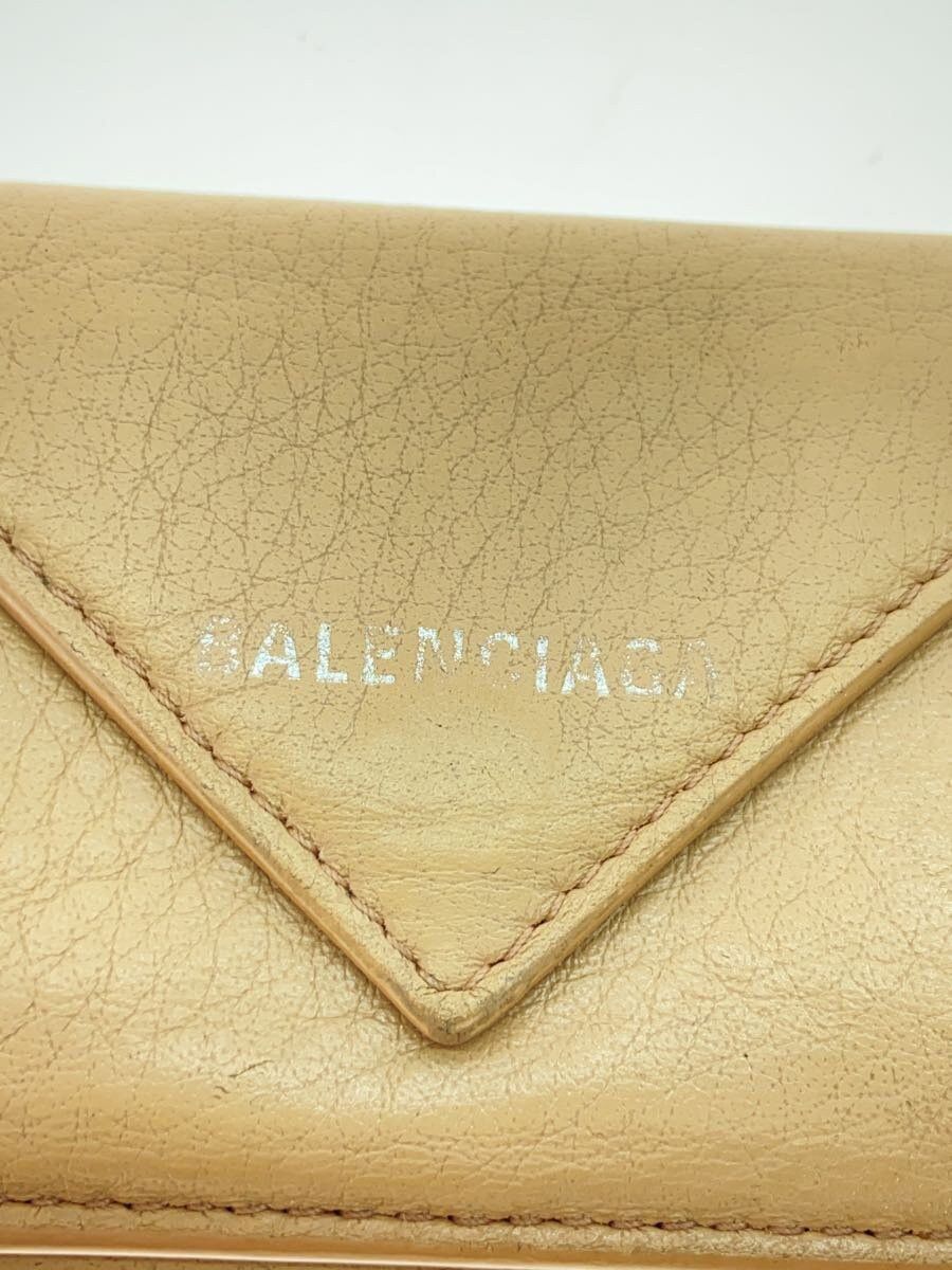 Balenciaga Balenciaga Leather Bi-Fold Wallet Beige Size ONE SIZE - 3 Thumbnail
