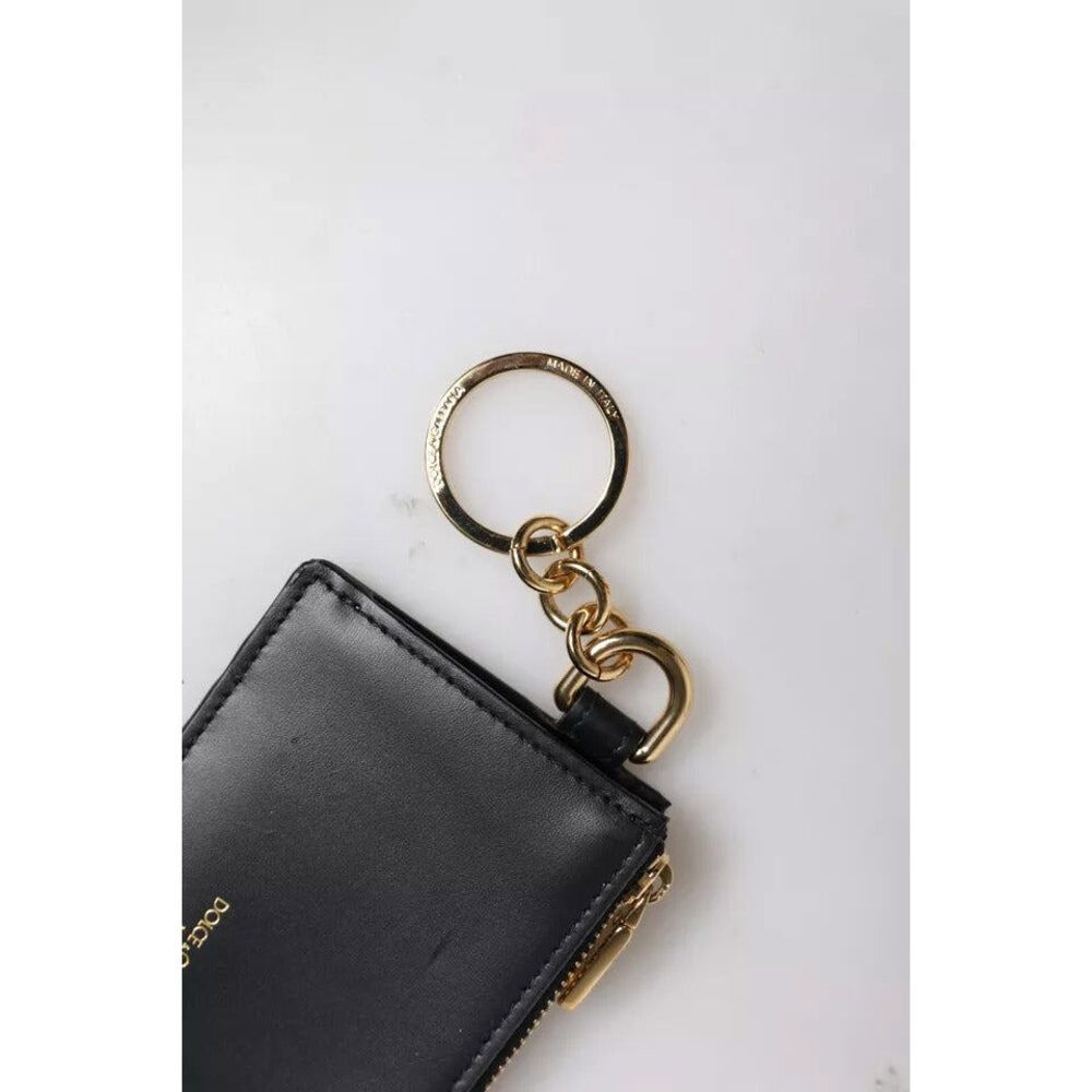 Dolce & Gabbana Dolce & Gabbana Black Calfskin Leather DG Logo Card Holder W Size ONE SIZE - 8 Thumbnail
