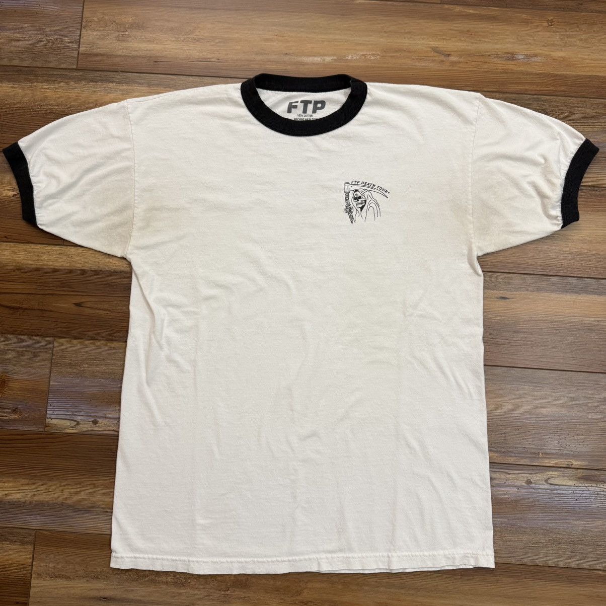 Fuck The Population White FTP Death Tour Ringer Tee Shirt 2015 Size US XL / EU 56 / 4 - 1 Thumbnail