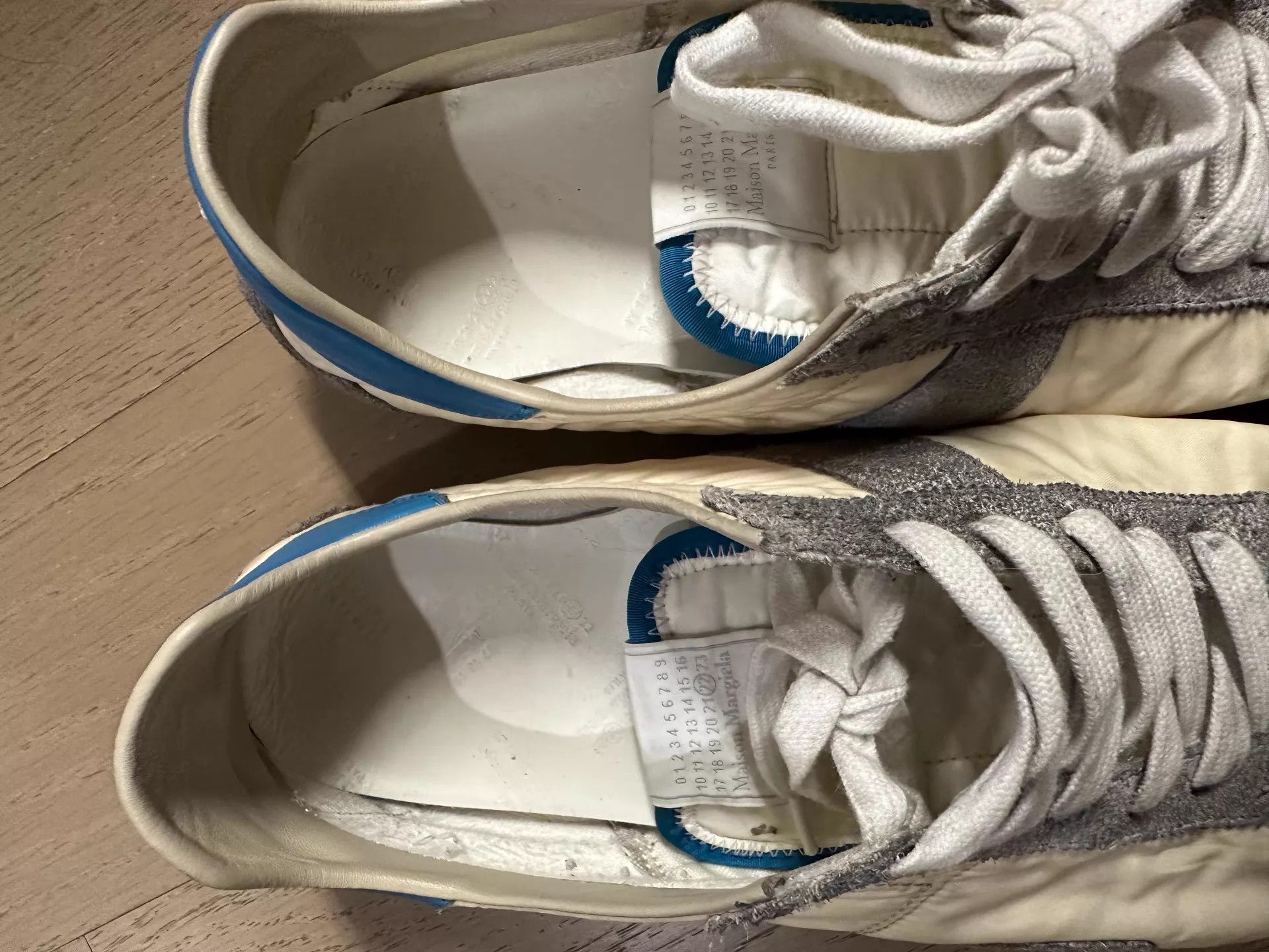 Maison Margiela Maison Margiela Distressed Blue Heel Tab Thin 45 OG Box Size US 12 / EU 45 - 3 Thumbnail