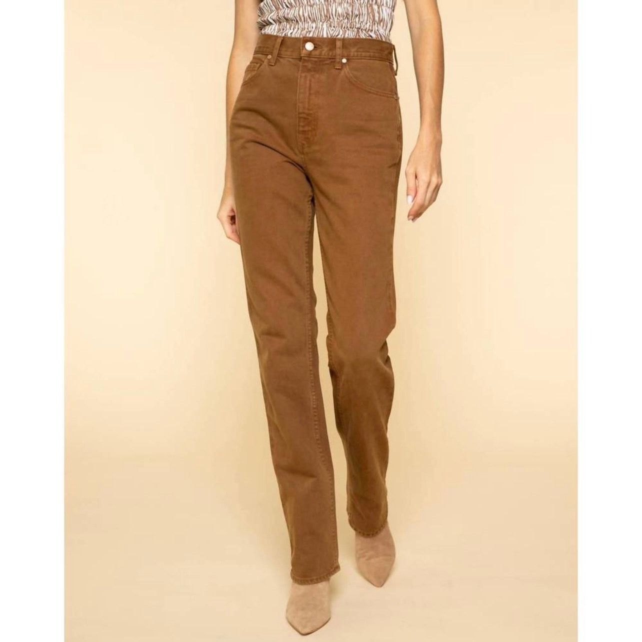 Ulla Johnson ULLA JOHNSON the agnes jean in umber wash brown size 24 Size 24" / US 00 / IT 34 - 1 Thumbnail