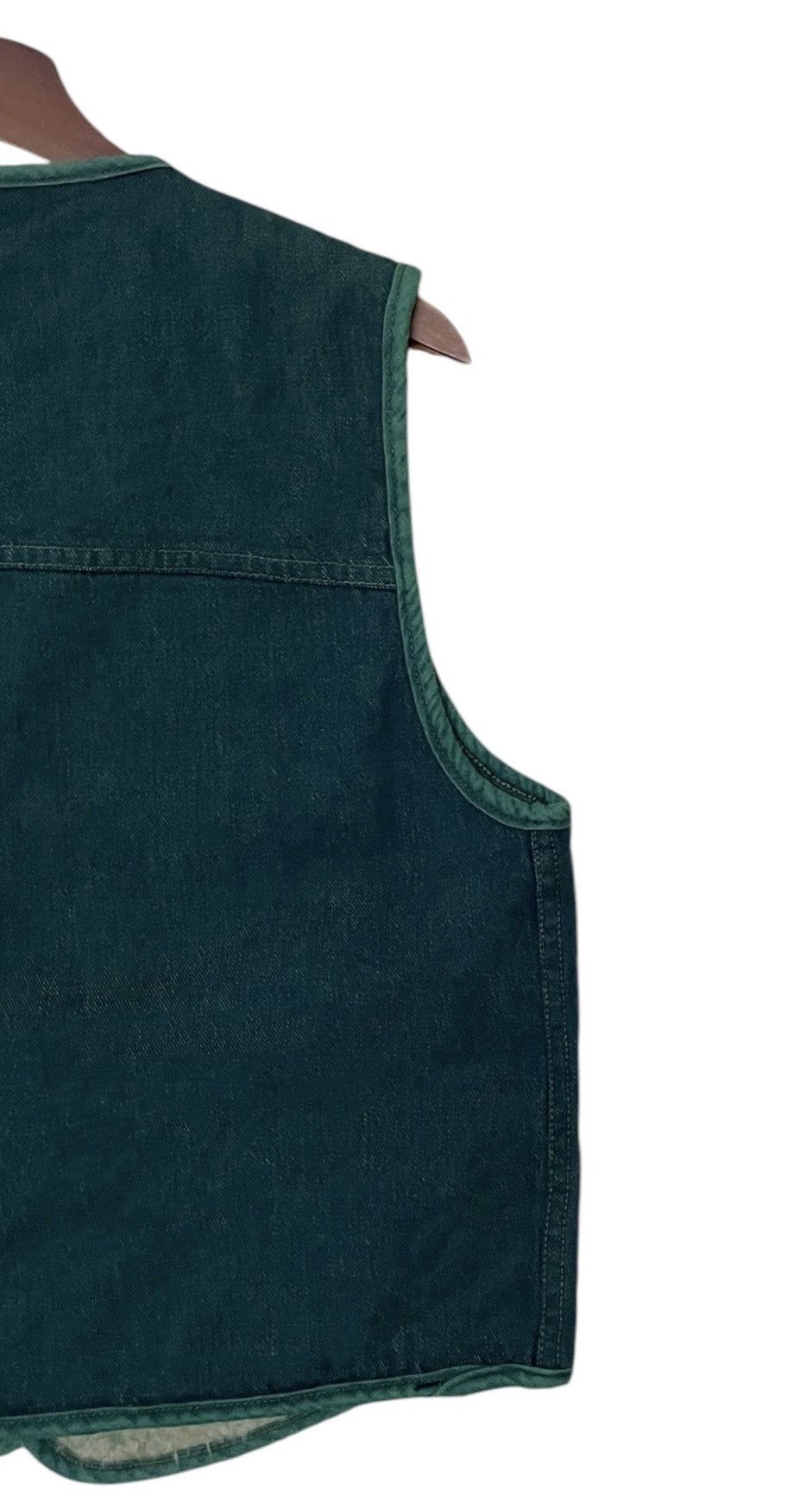 Sears × Vintage Vintage Brand Roebuck Fur Denim Vest 1980s Size US M / EU 48-50 / 2 - 8 Thumbnail