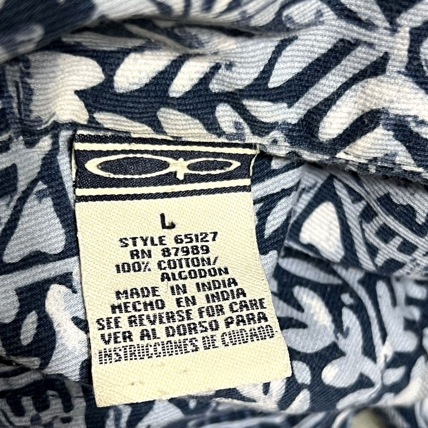 Ocean Pacific VINTAGE Ocean Pacific Button-Up Shirt Mens L Blue Hawaiian Floral 90s Boys? Size US L / EU 52-54 / 3 - 7 Thumbnail