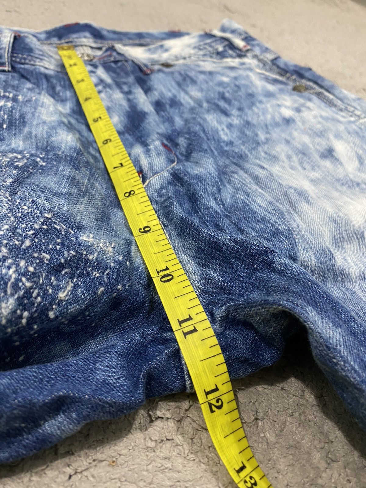 If Six Was Nine Japanese Brand Patchwork Acid Wash Denim Size US 31 - 22 Thumbnail