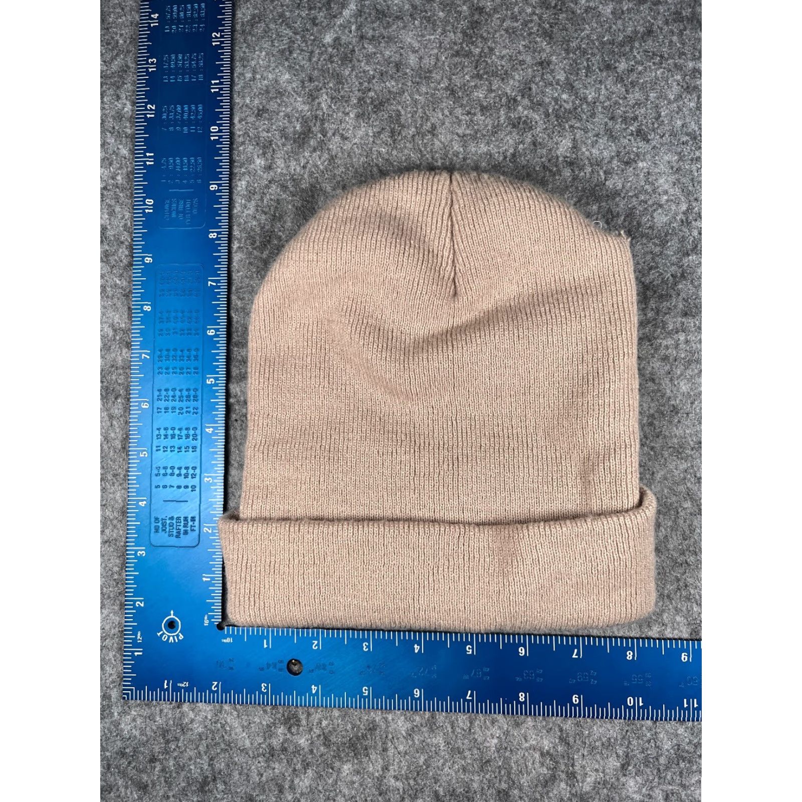 Vintage Beige Knit Beanie Women's One Size Lightweight Embroidered Outdoor Ski Hat Size ONE SIZE - 4 Thumbnail