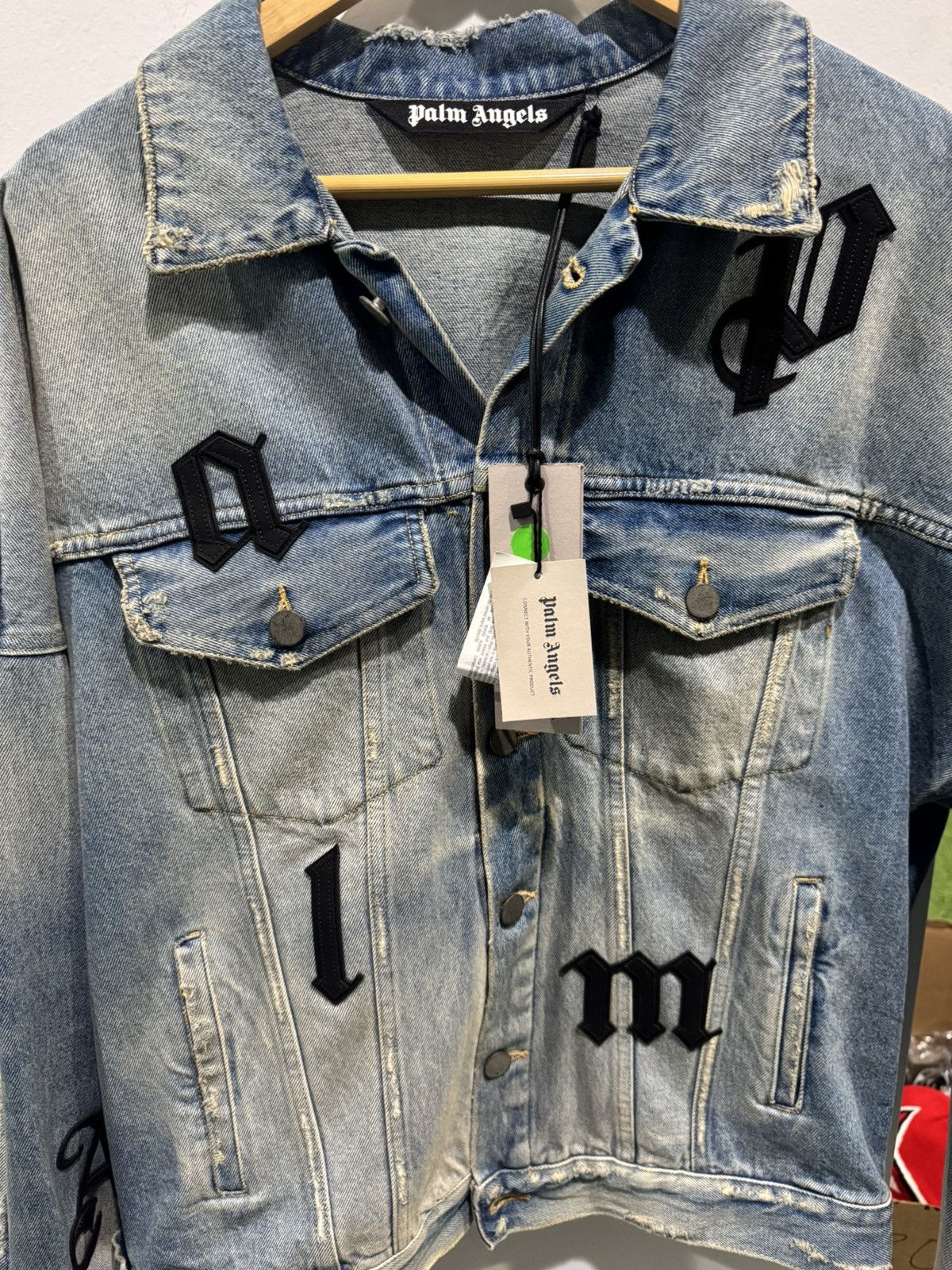 Palm Angels Palm Angels Logo Patch Denim Jacket Size US M / EU 48-50 / 2 - 2 Thumbnail