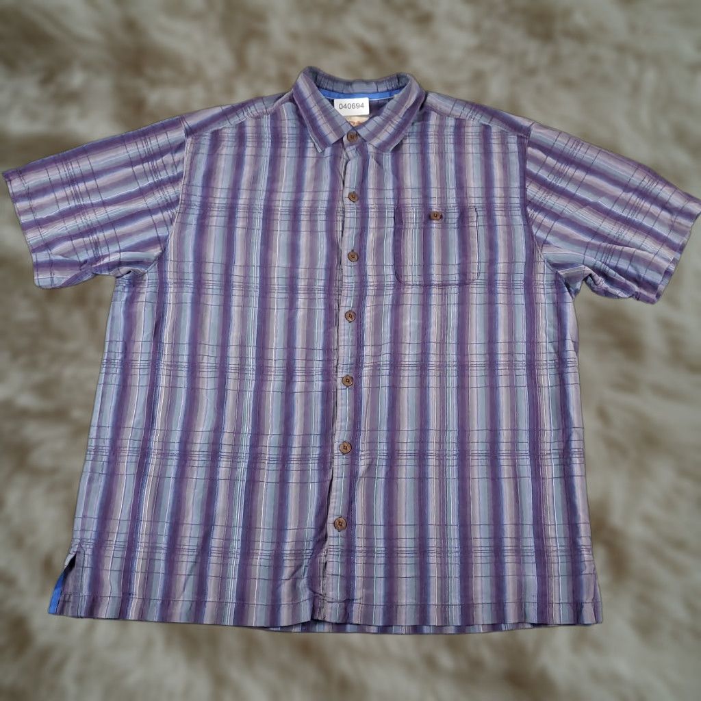 Tommy Bahama VINTAGE Tommy Bahama Shirt Mens XL Purple Striped Hawaiian Button Up Short Sleeve Size US XL / EU 56 / 4 - 1 Thumbnail
