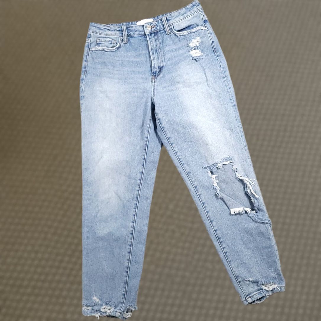 Denime Vervet Jeans Ankle Skinny Fit Women's Size 29 Distressed Denim Destroyed Modern Hipster Size 29" - 1 Thumbnail