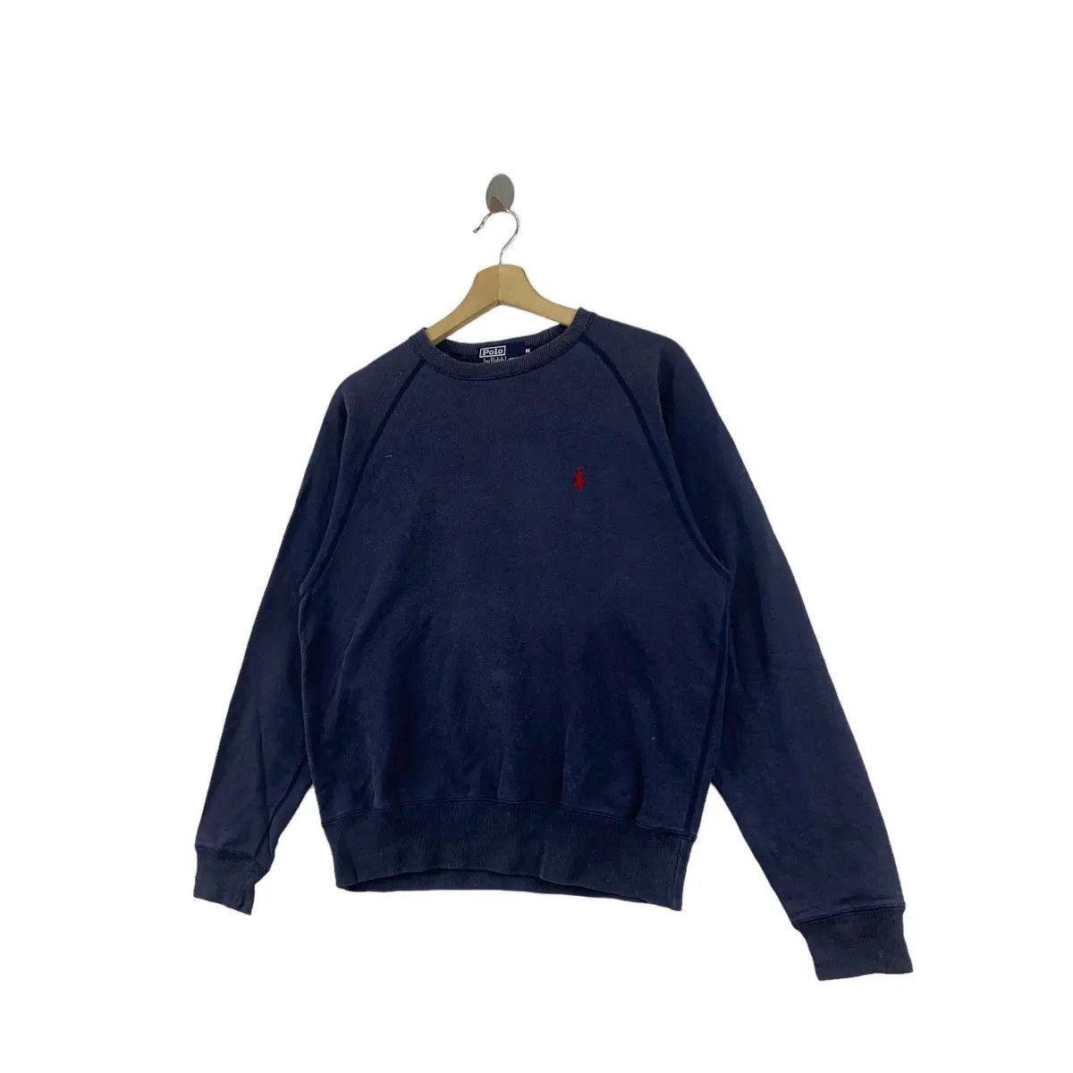Polo Ralph Lauren Vtg 90’ POLO RALPH LAUREN Small Pony Distress Sweatshirt Size M / US 6-8 / IT 42-44 - 2 Thumbnail