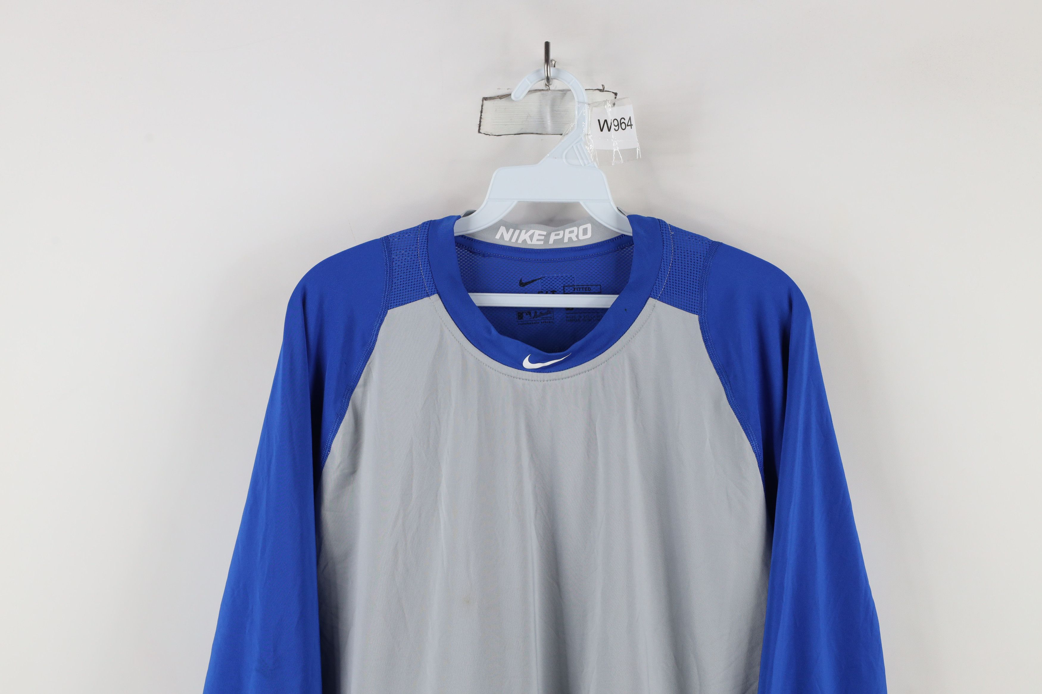 Nike × Vintage Nike Pro Scott Center Swoosh 3/4 Sleeve Raglan T-Shirt Size US XL / EU 56 / 4 - 2 Thumbnail