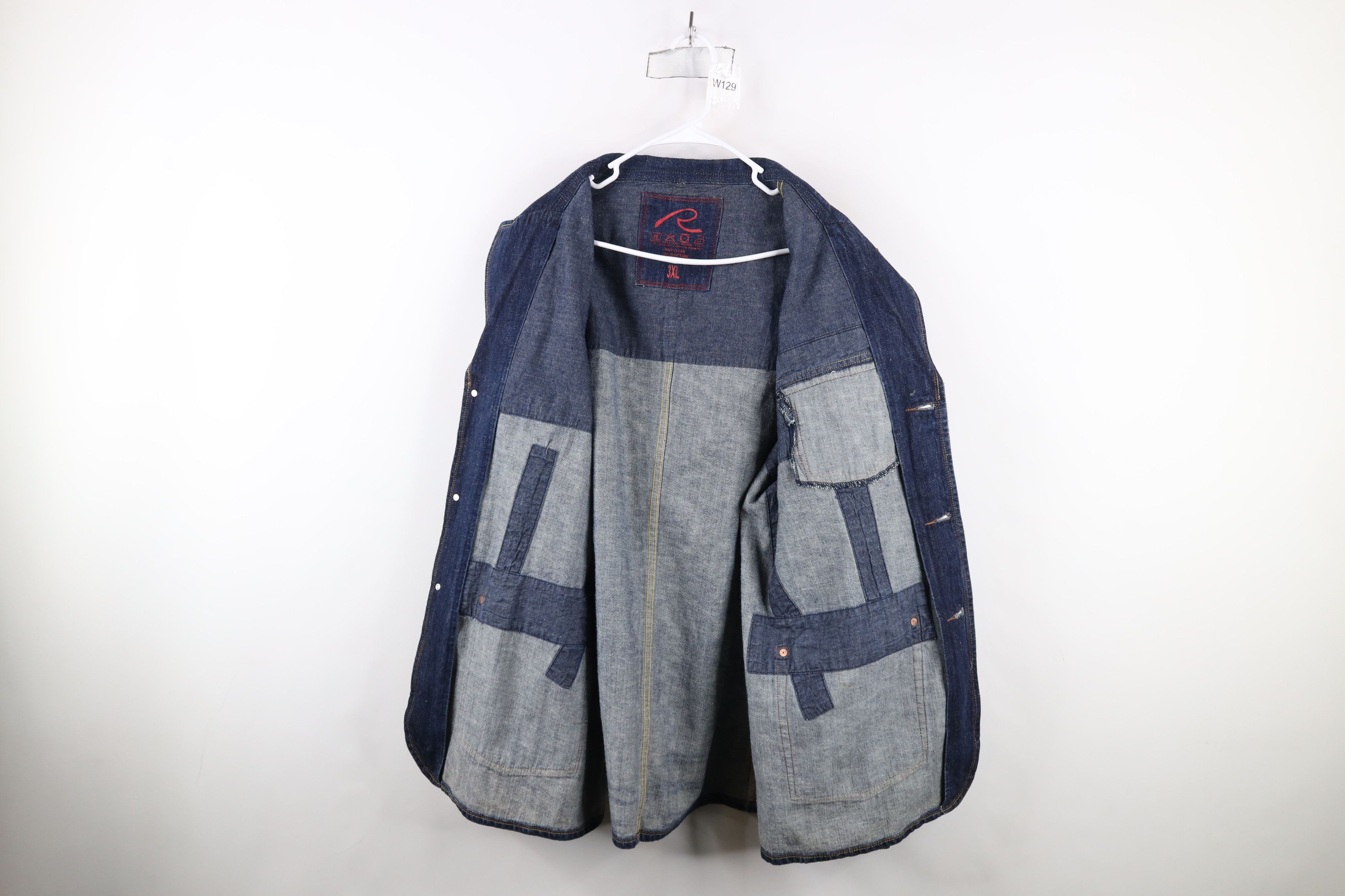 Vintage Vintage 90s Y2K Streetwear Denim Jean Blazer Jacket Blue Size US XXL / EU 58 / 5 - 10 Thumbnail