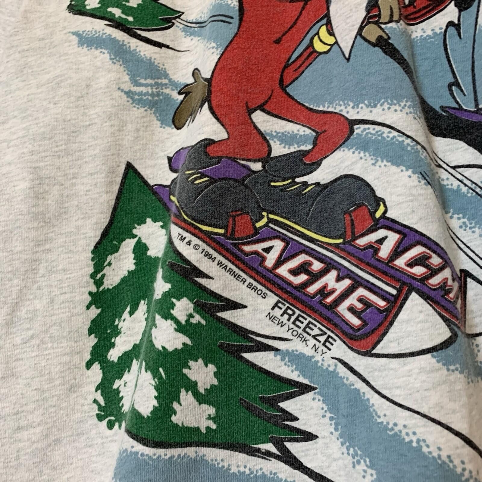Other Vintage 90s Looney Tunes Road Runner Shirt Gray Size XL Size US XL / EU 56 / 4 - 3 Thumbnail