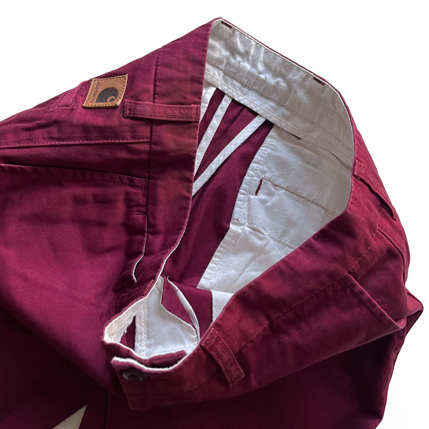 Carhartt Wip X'Johnson Cropped Pant in Burgundy Red Size US 27 - 8 Thumbnail
