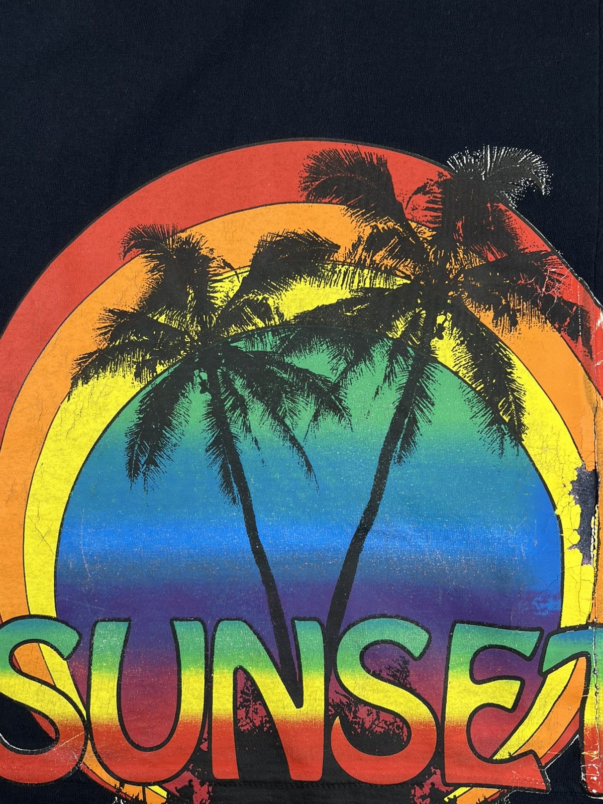 Junya Watanabe SS03 Junya Watanabe Sunset Palm Tree Rainbow Print Tshirt Size US M / EU 48-50 / 2 - 3 Thumbnail