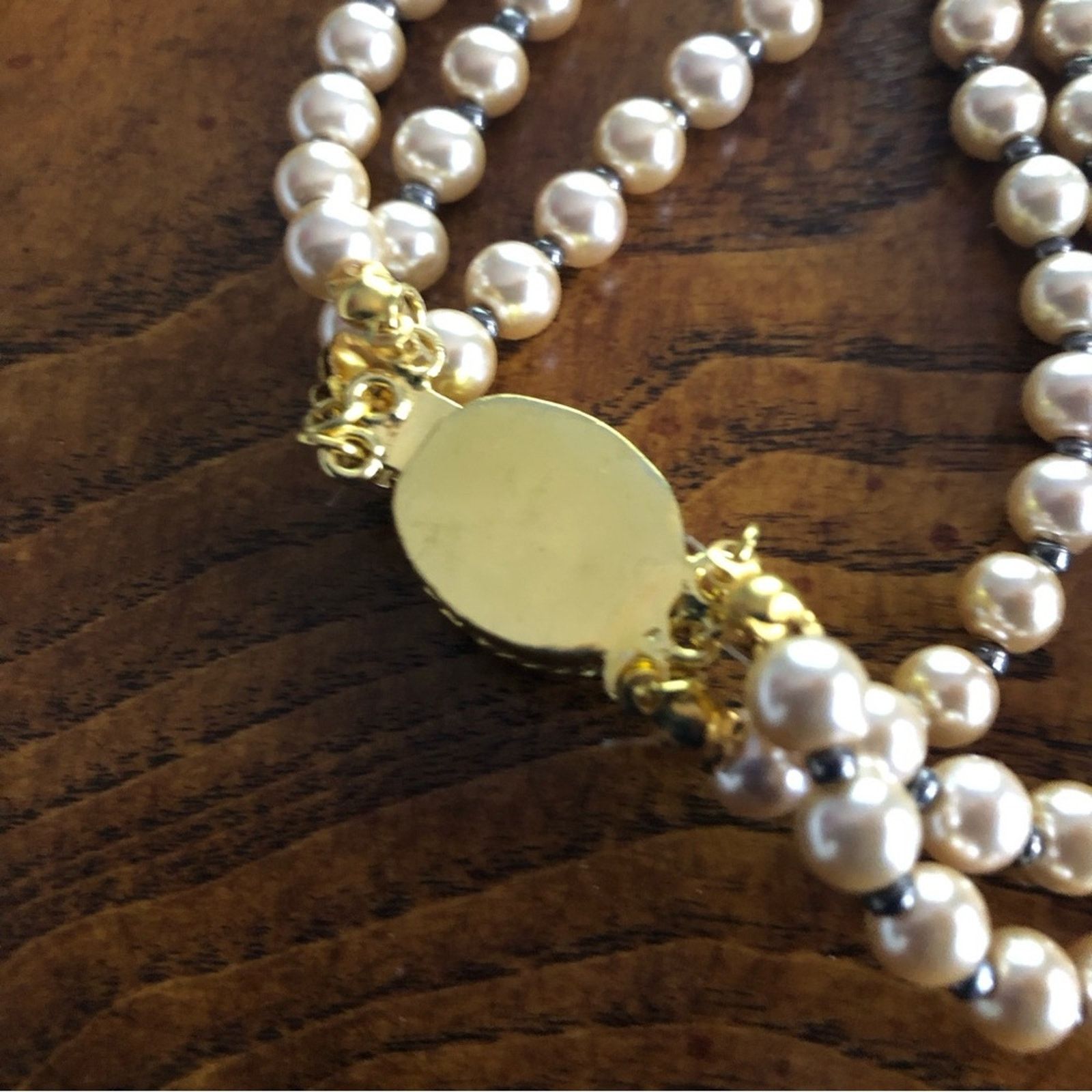 Handmade Handcrafted filigree pendant Pearl genuine emerald necklac Size ONE SIZE - 11 Thumbnail