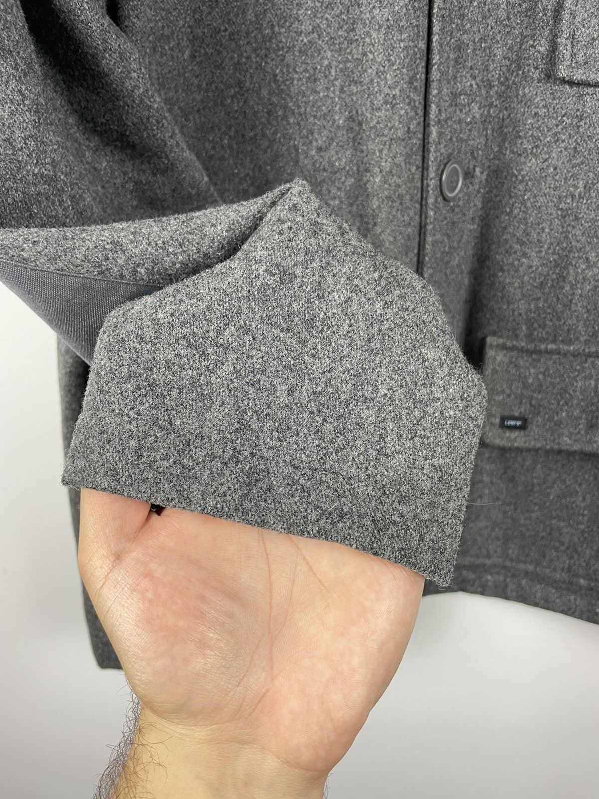 Japanese Brand × Levi's × Levi's Vintage Clothing Levi’s Red Tab Vintage Wool Work Jacket Grey Korea Coat Size US L / EU 52-54 / 3 - 6 Thumbnail