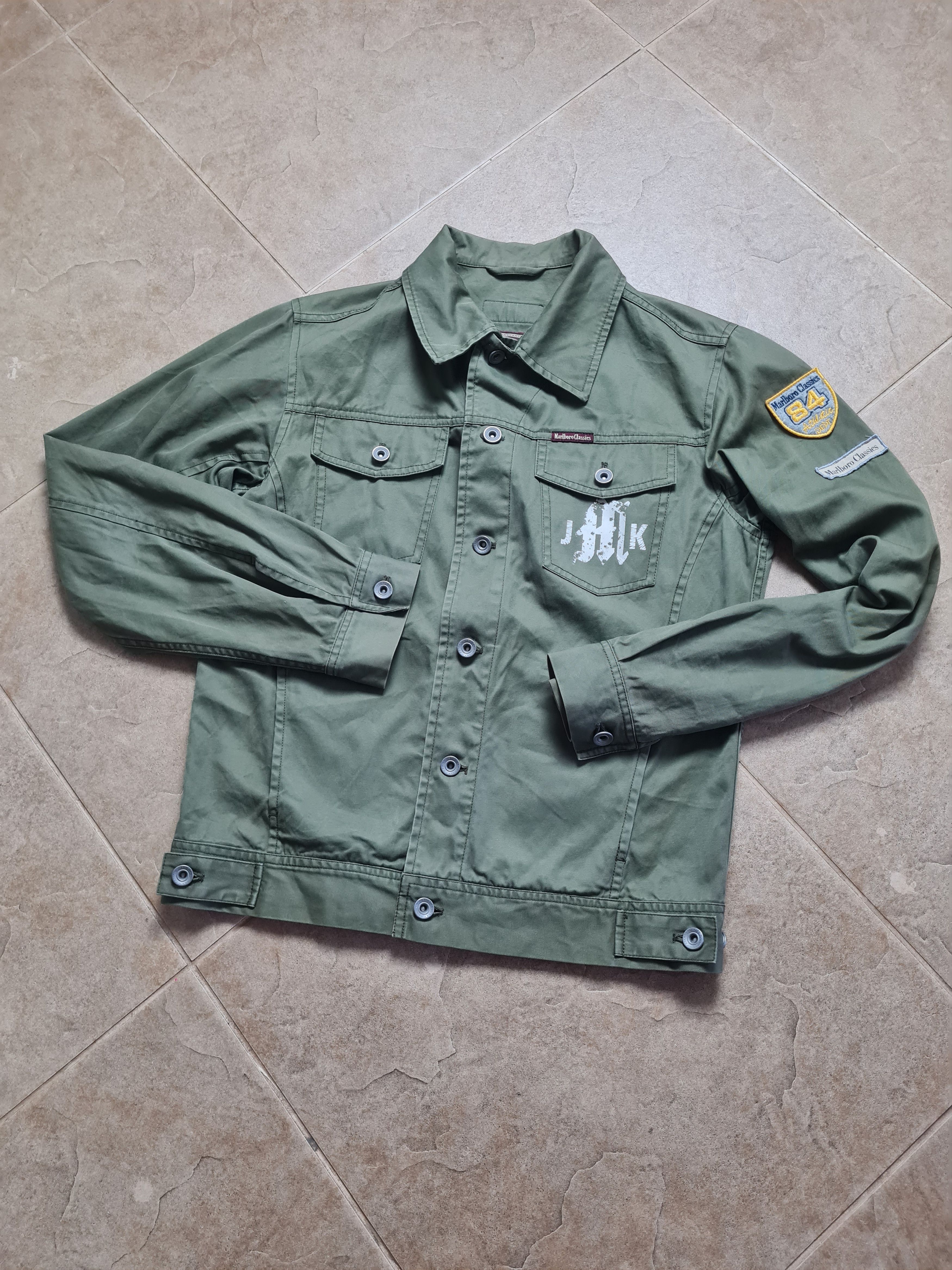 Marlboro Vintage rare military jacket Denim 90s Marlboro ARMY USA Size US S / EU 44-46 / 1 - 5 Thumbnail