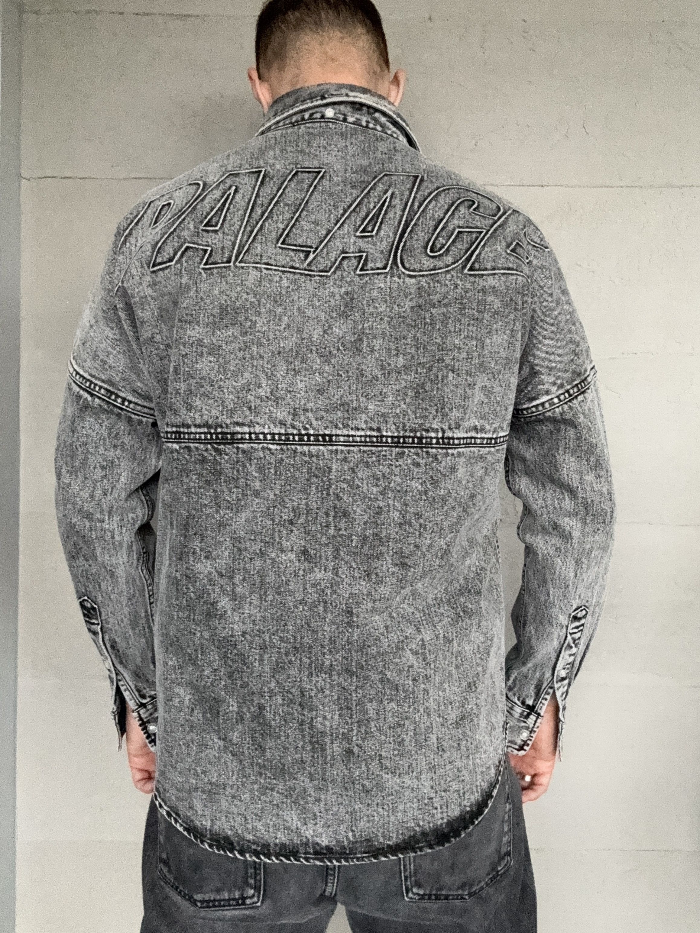 Palace Palace Denim Bossy Button Up Shirt, Stonewashed Black / Grey Size US M / EU 48-50 / 2 - 5 Thumbnail