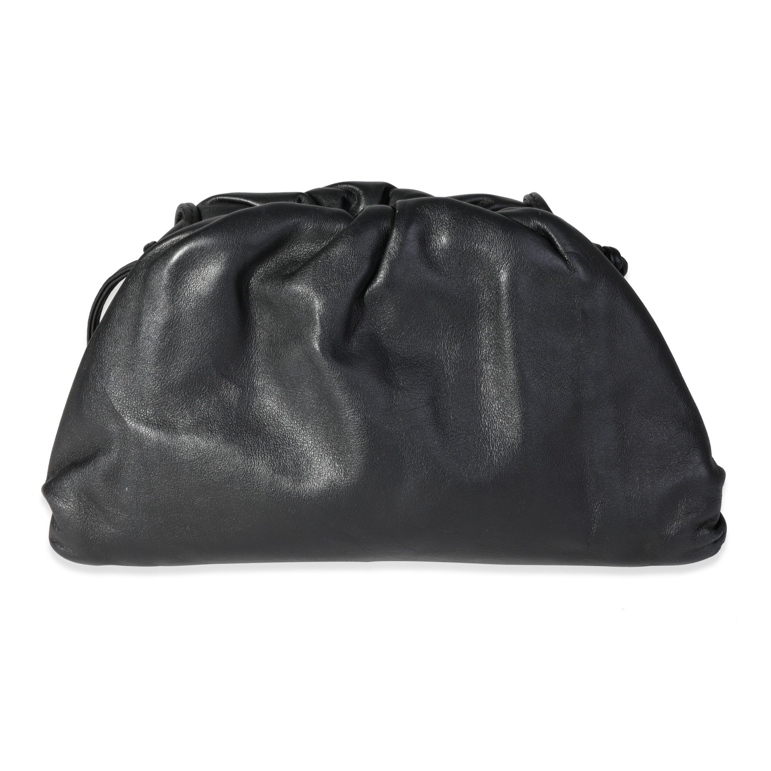 image of Bottega Veneta Black Calfskin Mini Pouch Bag, Women's