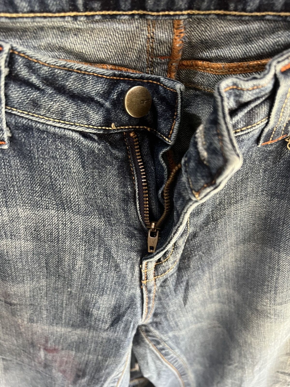 Other 🔥Rare Vigoss Jeans Wide Leg Distressed Denim Size US 35 - 11 Thumbnail