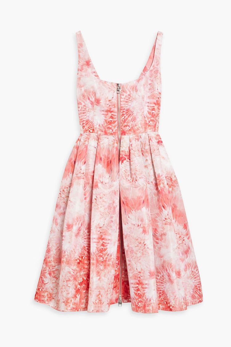 Alexander McQueen o1y0325 Mini Dress in Coral Size S / US 4 / IT 40 - 1 Thumbnail