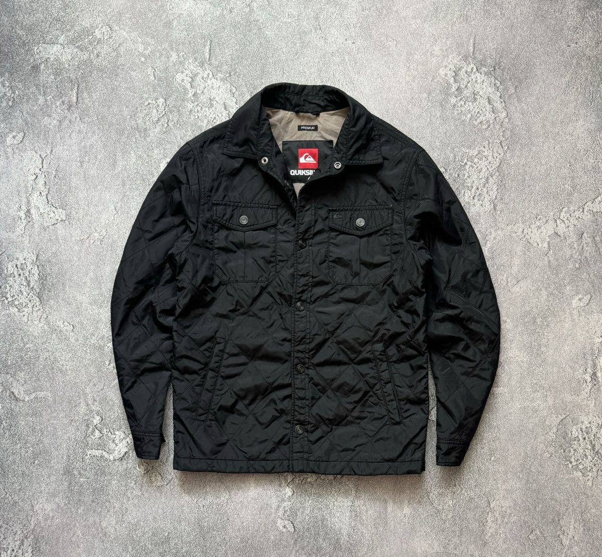 Quiksilver S quilted jacket bomber button up surfing