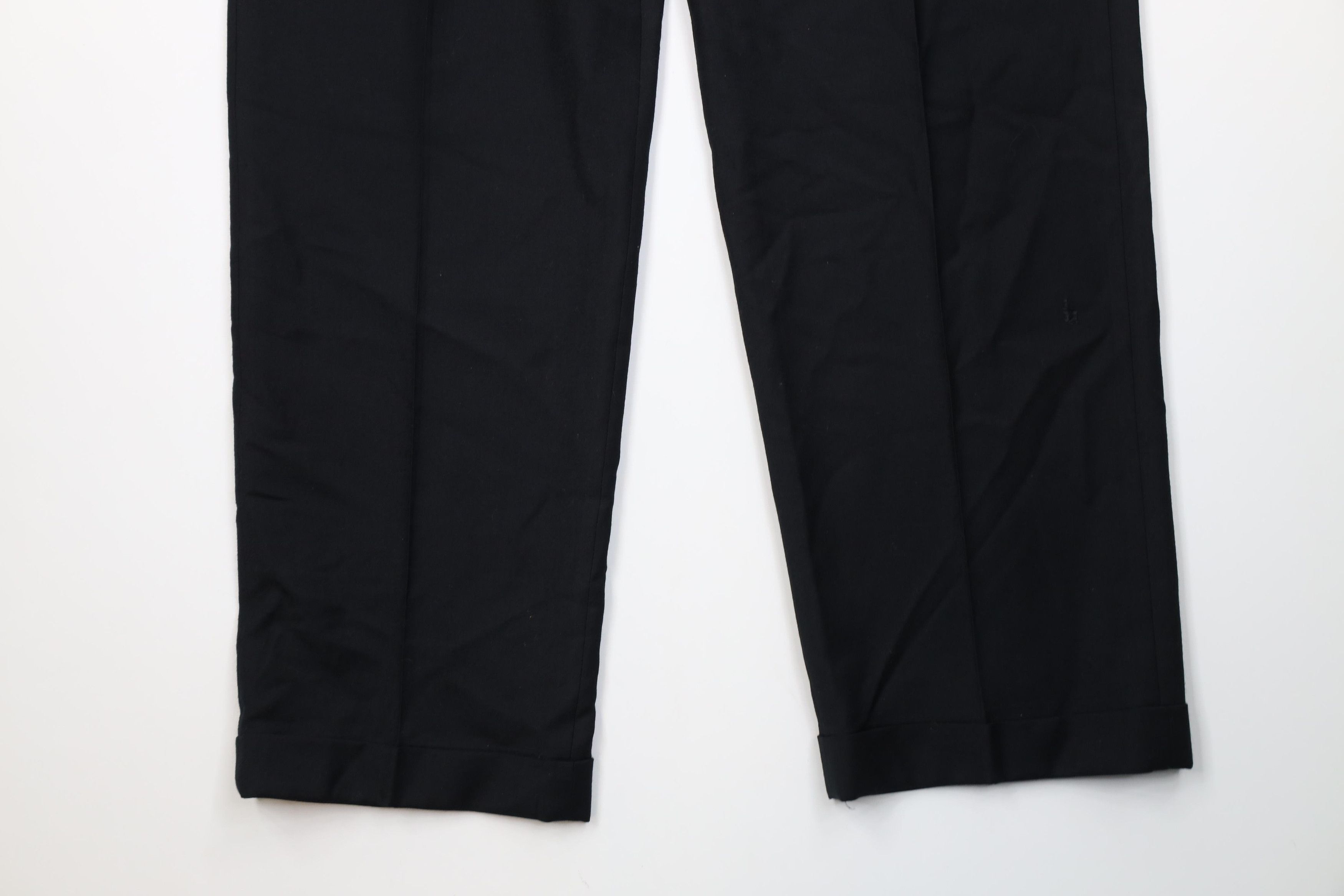 Vintage Vintage 90s Streetwear Wool Knit Wide Leg Chino Pants Black Size US 38 / EU 54 - 4 Thumbnail