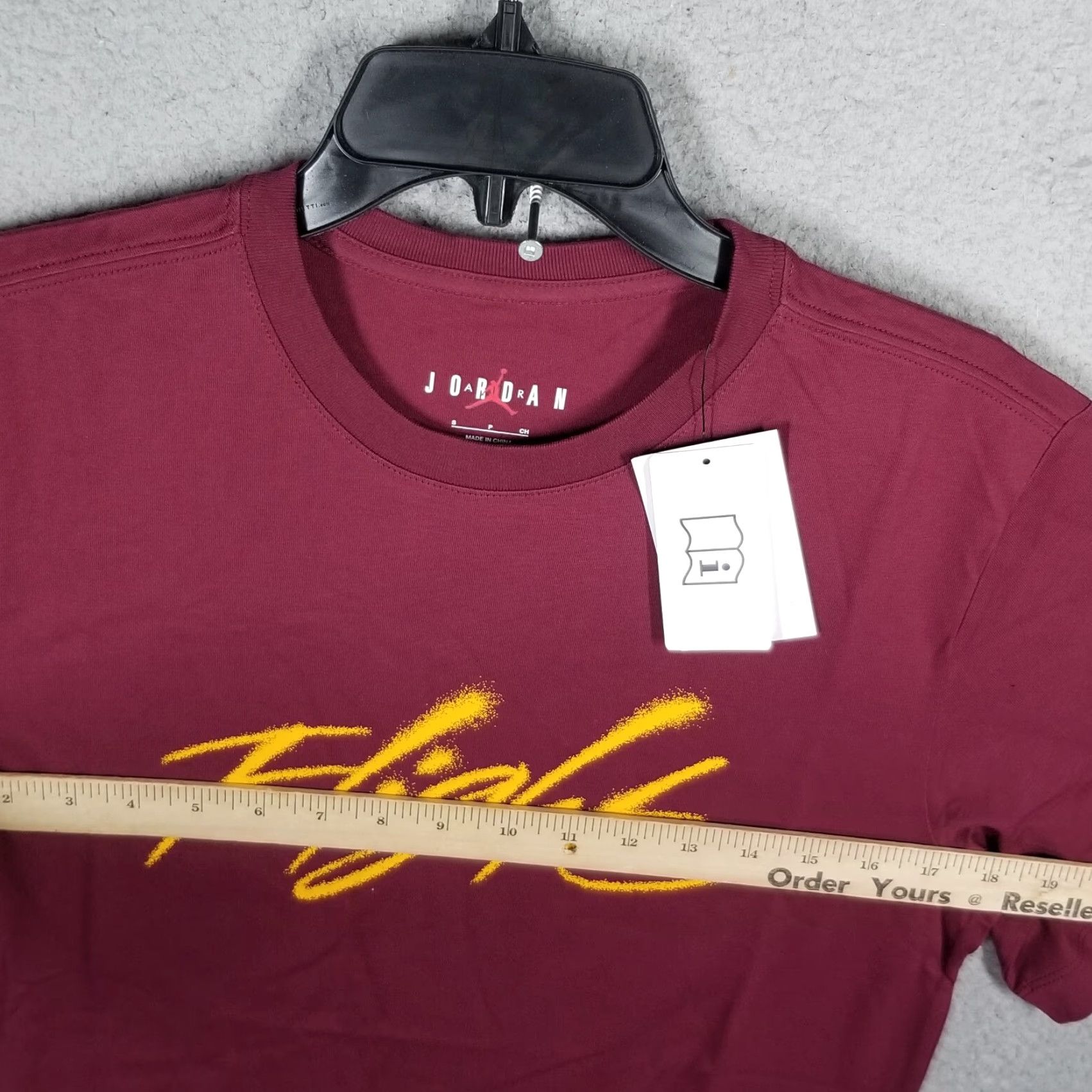 Nike Nike Air Jordan Flight Script Graphic T-Shirt Men's Small Maroon Basketball Michael Jordan 2020s Size US S / EU 44-46 / 1 - 6 Thumbnail