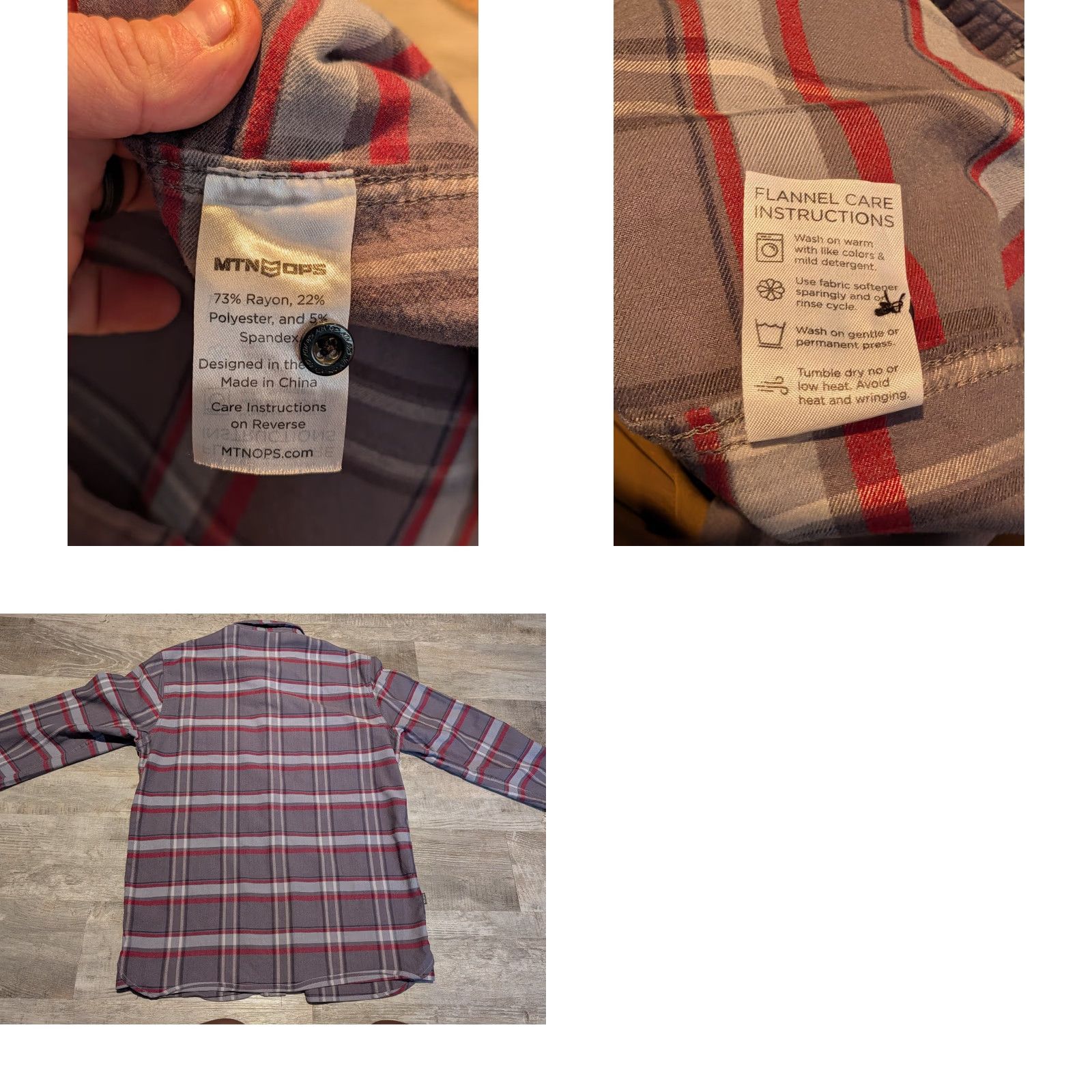 Vintage MTN OPS Shirt Mens S Gray Red Tamarack Tech Flannel Long Sleeve Button Up Size US S / EU 44-46 / 1 - 9 Thumbnail