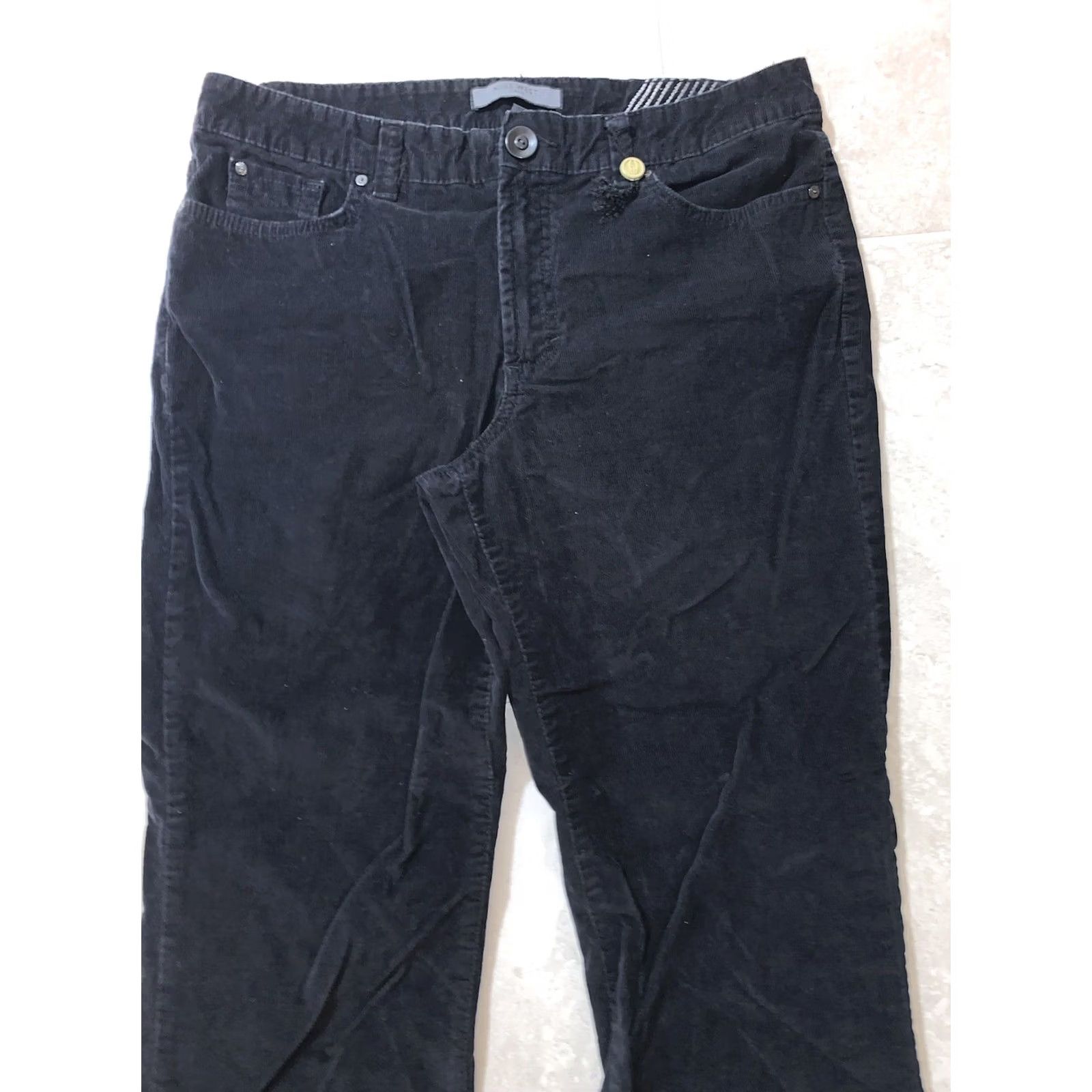 Nine West Women's 14 Nine West Black Corduroy Pants Size 36" / US 14 / IT 50 - 2 Thumbnail