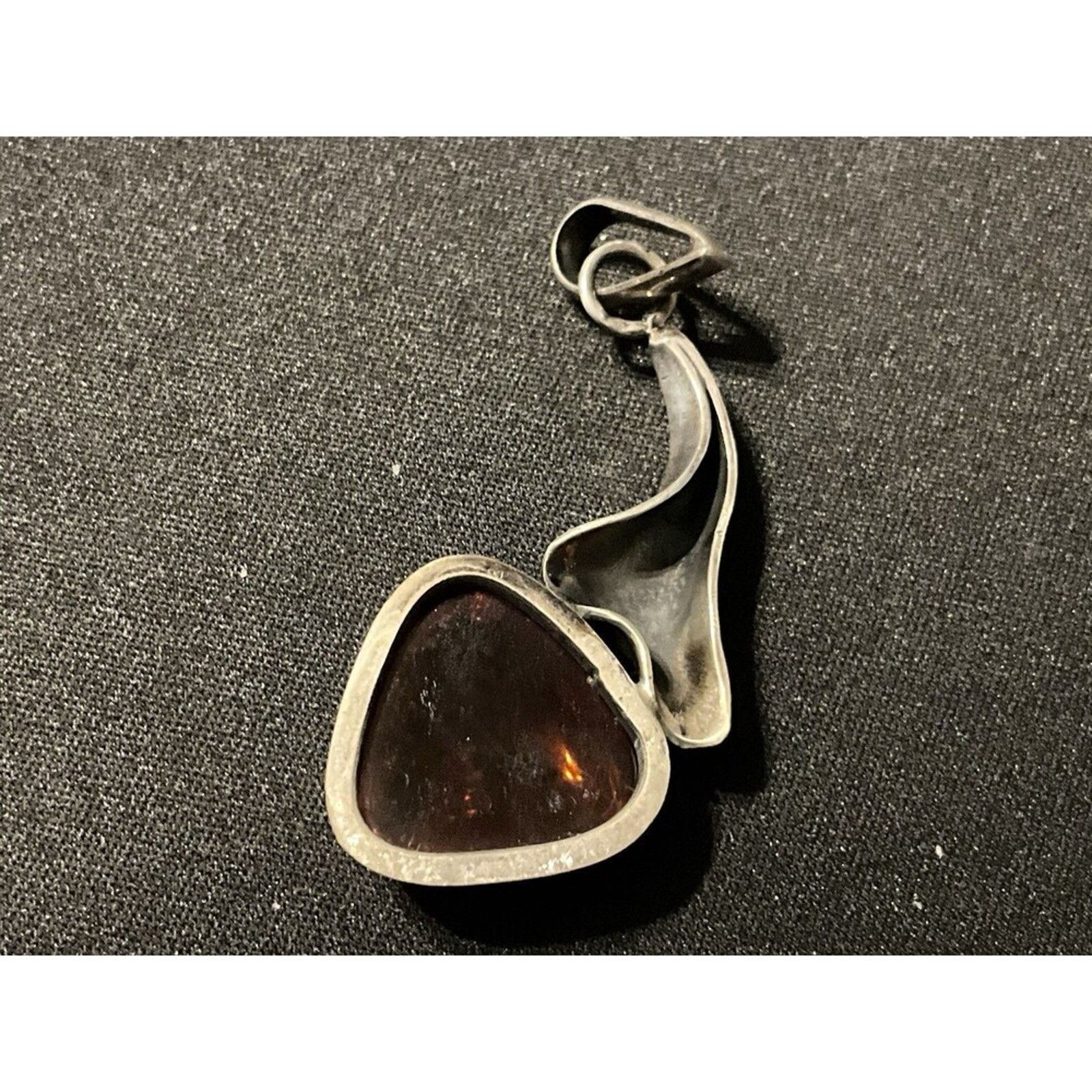 Other Tested 925 Sterling Silver Large Bail Amber Pendant Size ONE SIZE - 4 Thumbnail