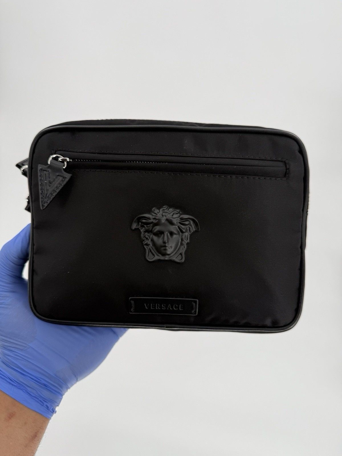 Versace Versace Medusa Plaque Nylon & Leather Belt Bag In Black New Size ONE SIZE - 8 Thumbnail