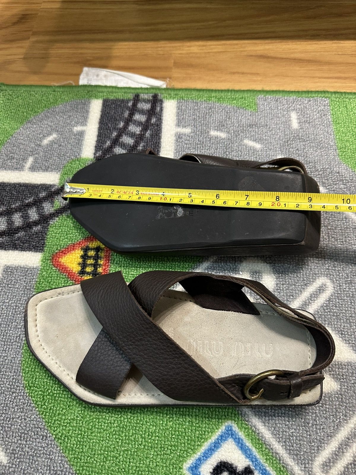 Miu Miu × Prada Miu Miu Brown Leather Vintage Size 36.5 Made in Italy Sandal Size US 6.5 / IT 36.5 - 13 Thumbnail
