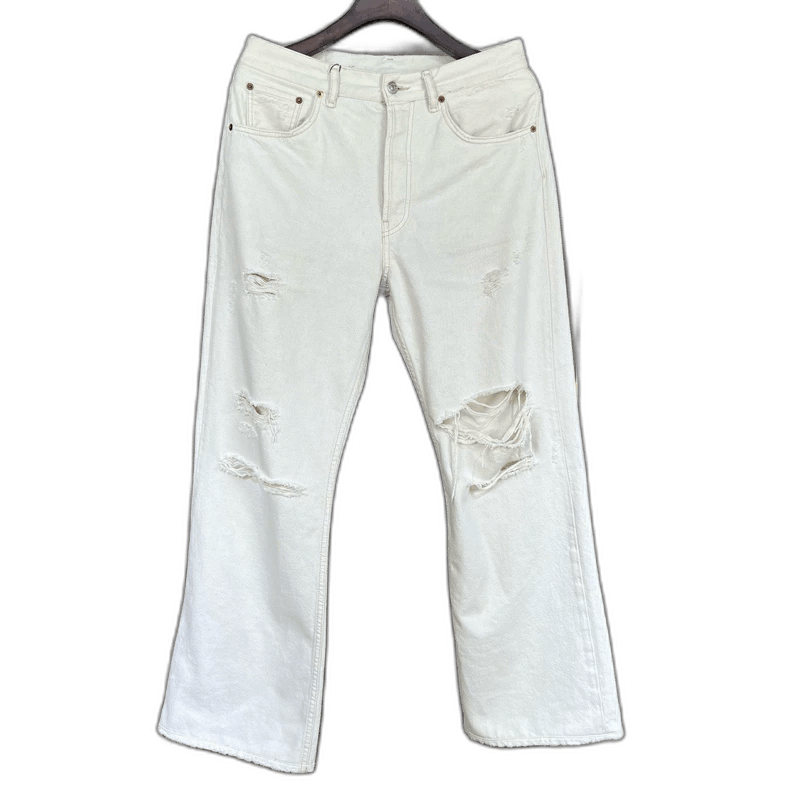 Acne Studios acne studios ripped white denim pants Size US 31 - 1 Thumbnail