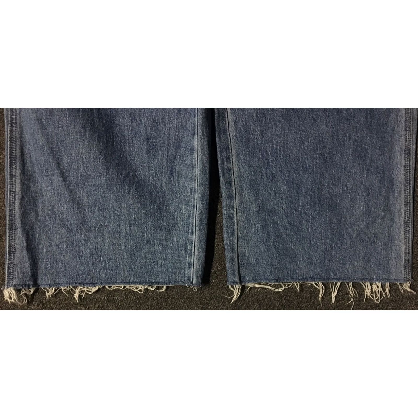 Vintage VINTAGE Squeeze Jeans Overalls Shirt Womens Large Blue 90s Hip Hop Grunge 80s 90s NYC Retro Cutoff Distressed Logo Pattern Striped Knack Size 36" / US 14 / IT 50 - 3 Thumbnail