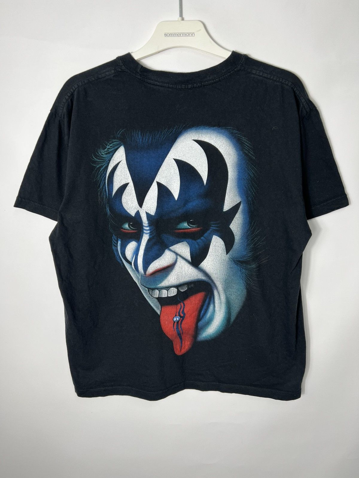Band Tees VINTAGE KISS BAND GENE SIMMONS BIG FACE REVERSIBLE T SHIRT Size US L / EU 52-54 / 3 - 4 Thumbnail
