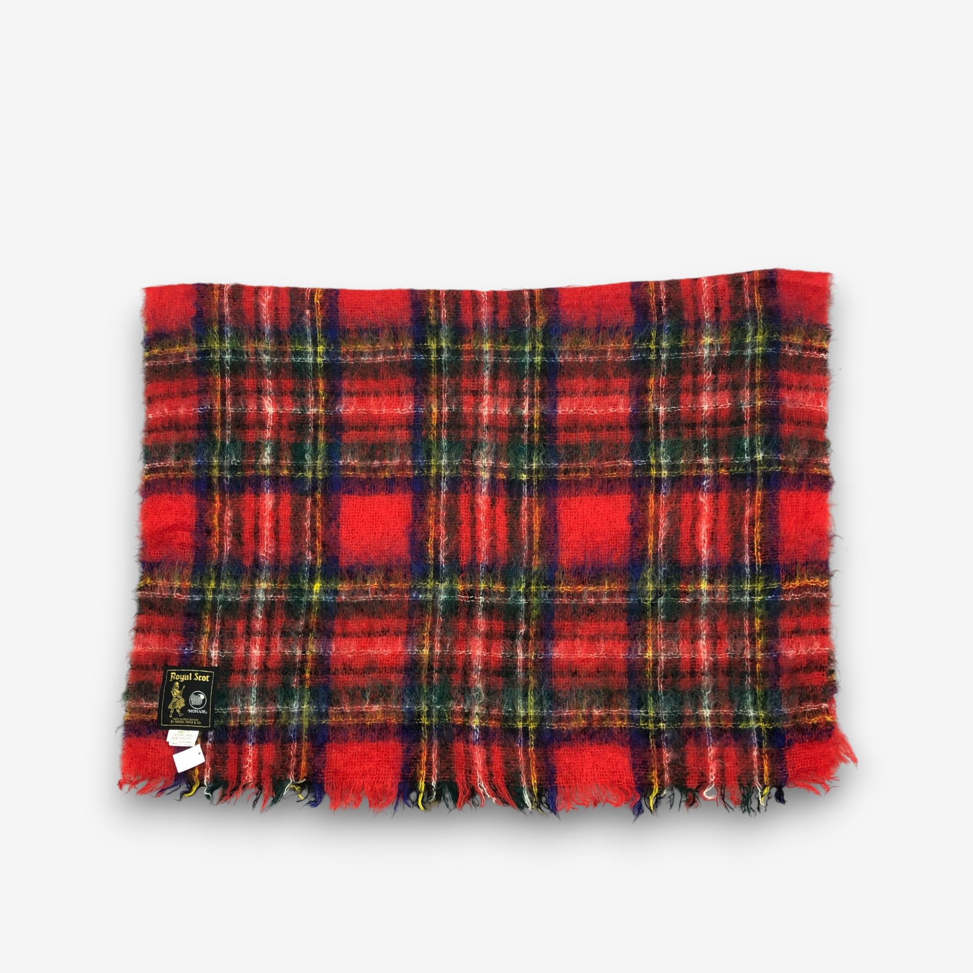 Japanese Brand Vintage Royal Scot Scarf Muffler Wool Mohair Plaid Scarves Size ONE SIZE - 3 Thumbnail