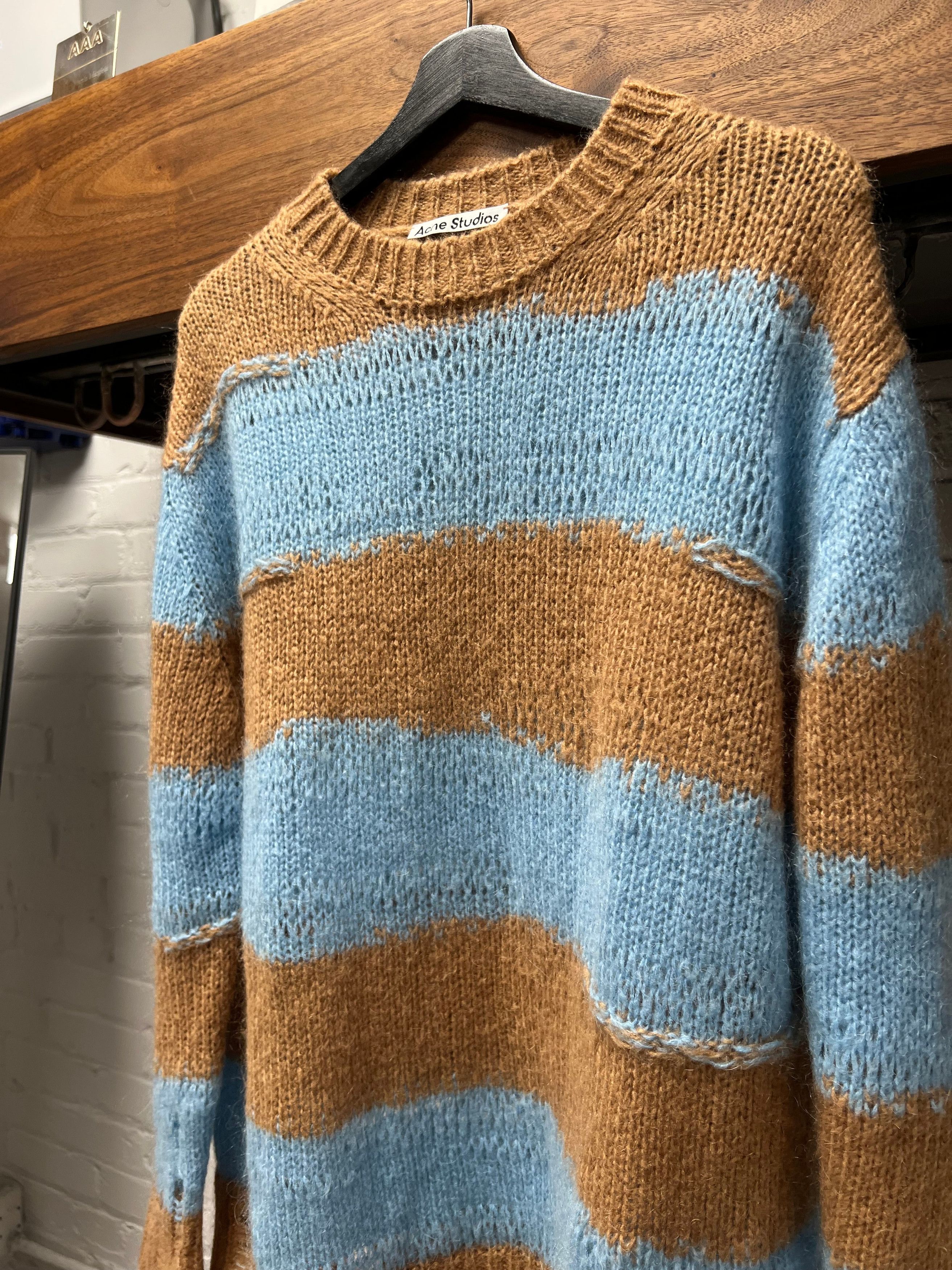 Acne Studios Acne Studios Alpaca/Mohair Striped Knit Sweater Size US S / EU 44-46 / 1 - 2 Thumbnail