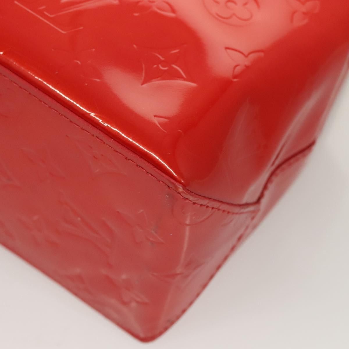 Louis Vuitton LOUIS VUITTON Monogram Vernis Reade PM Hand Bag Red Rouge Size ONE SIZE - 14 Thumbnail