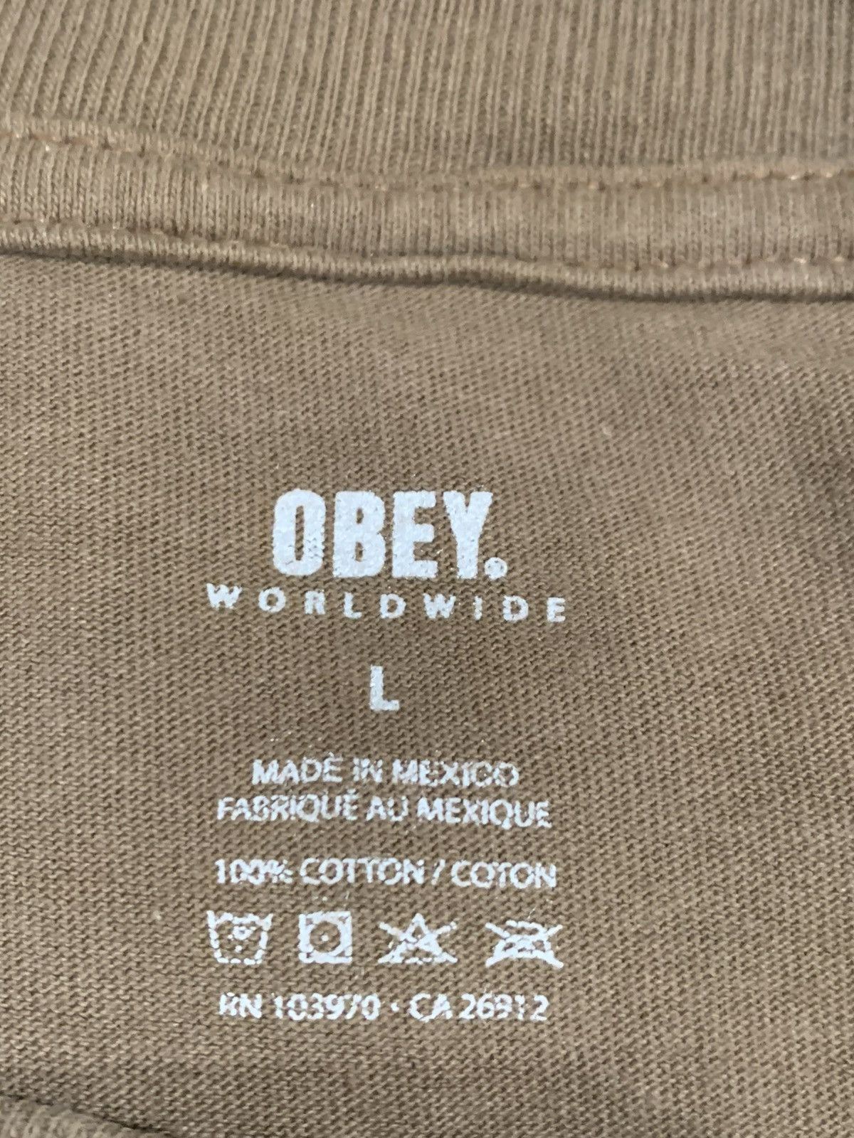 Obey Obey Spell Out Classic Tee Size Large Used Size US L / EU 52-54 / 3 - 3 Thumbnail