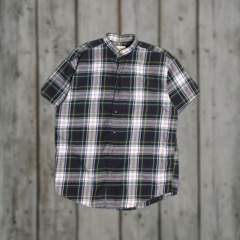 Eddie Bauer VINTAGE Eddie Bauer Green Plaid Cut Off Flannel Shirt Large Size US L / EU 52-54 / 3 - 1 Thumbnail