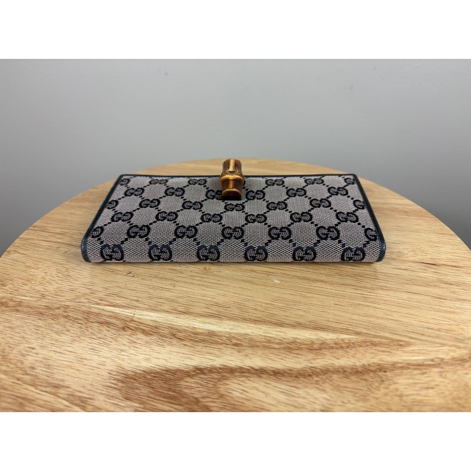 Gucci Authentic Gucci Long Bifold Wallet Black w/ Bamboo Hardware Size ONE SIZE - 5 Thumbnail