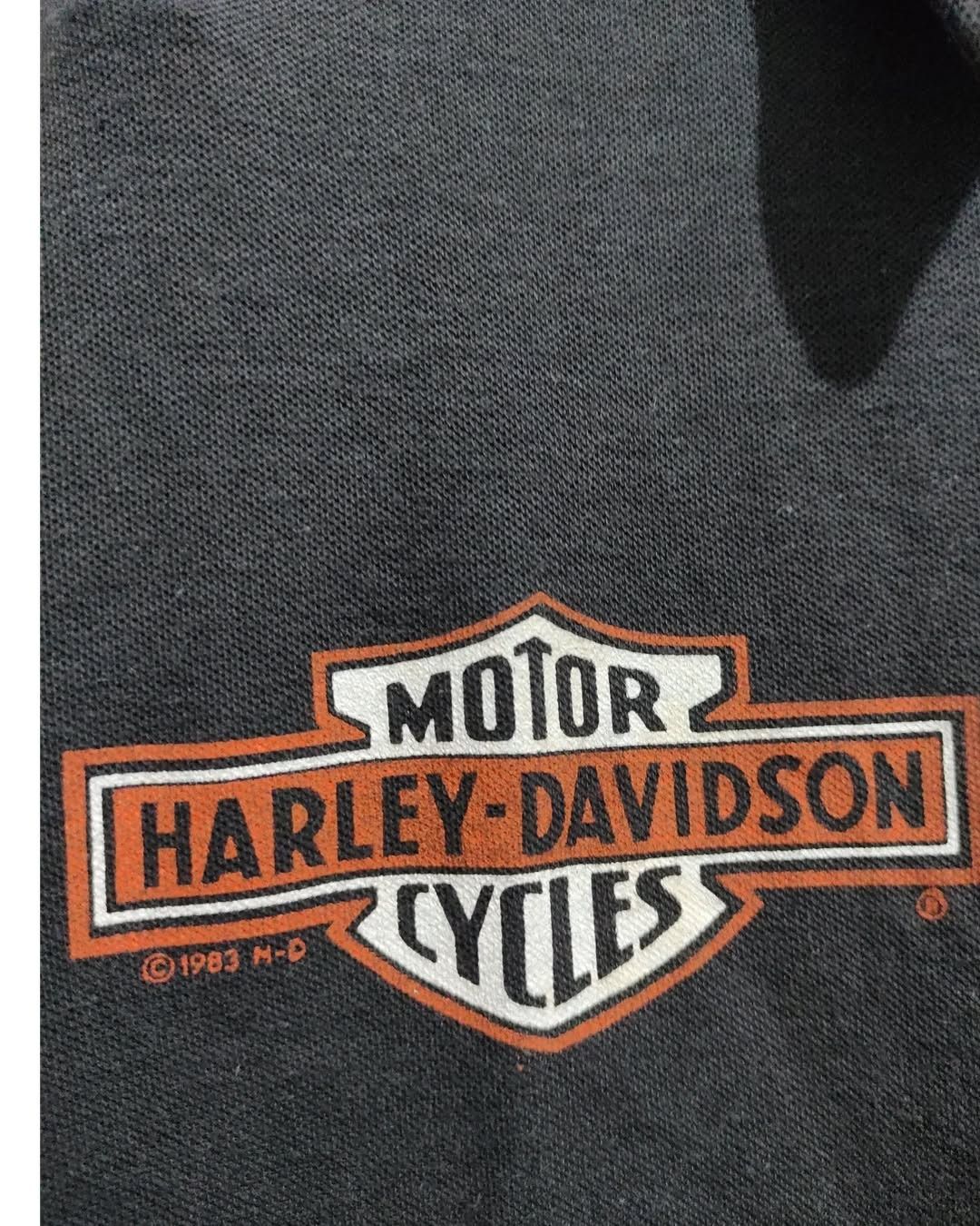 Harley Davidson × Vintage Vintage 80s Harley Davidson Polo shirt ©1983 Size US M / EU 48-50 / 2 - 4 Thumbnail