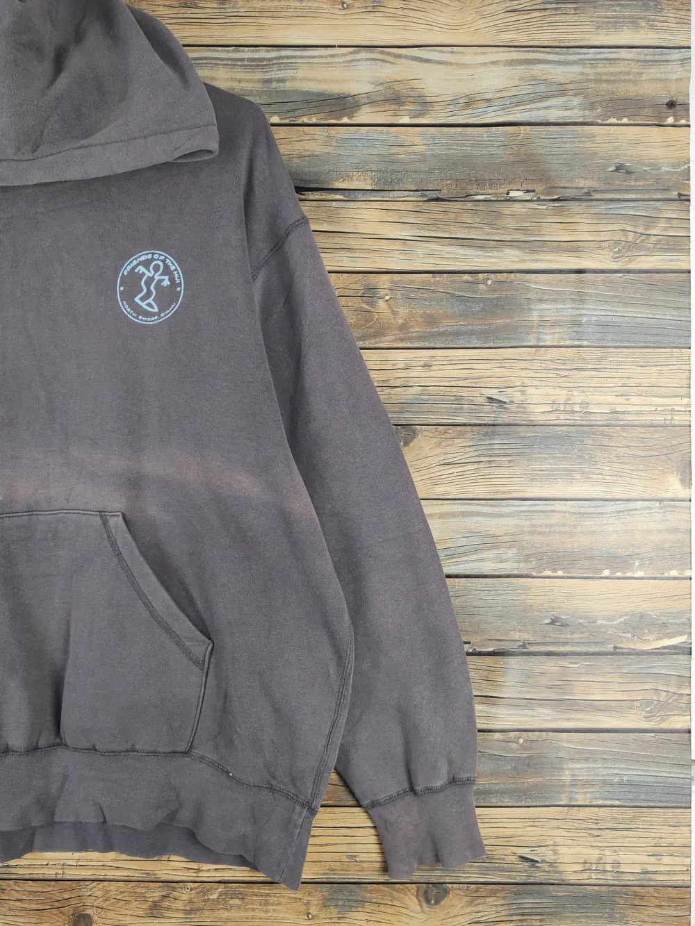 Vintage Da Hui Dark Gray Faded Hoodie Sweatshirts #W1454 Size US L / EU 52-54 / 3 - 8 Thumbnail