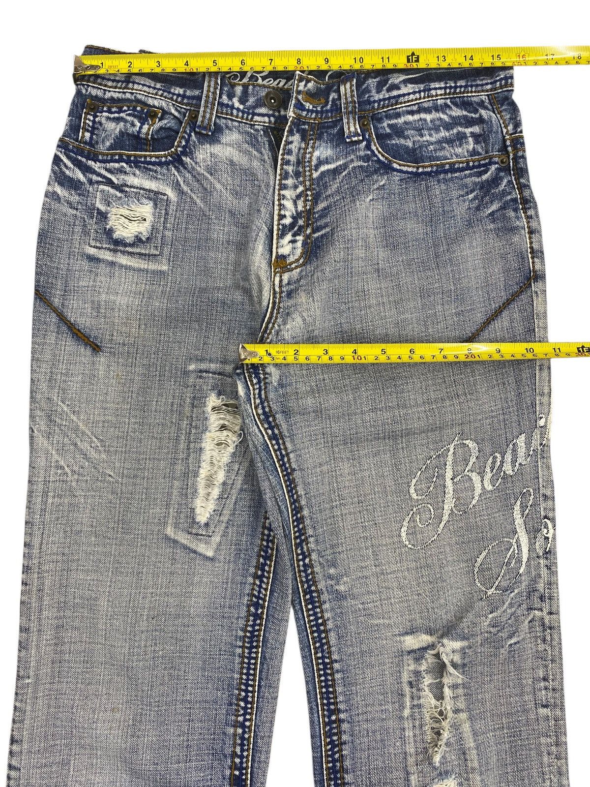Japanese Brand Japanese Brand Acid Light Wash Style Loose Jeans Size US 32 / EU 48 - 5 Thumbnail