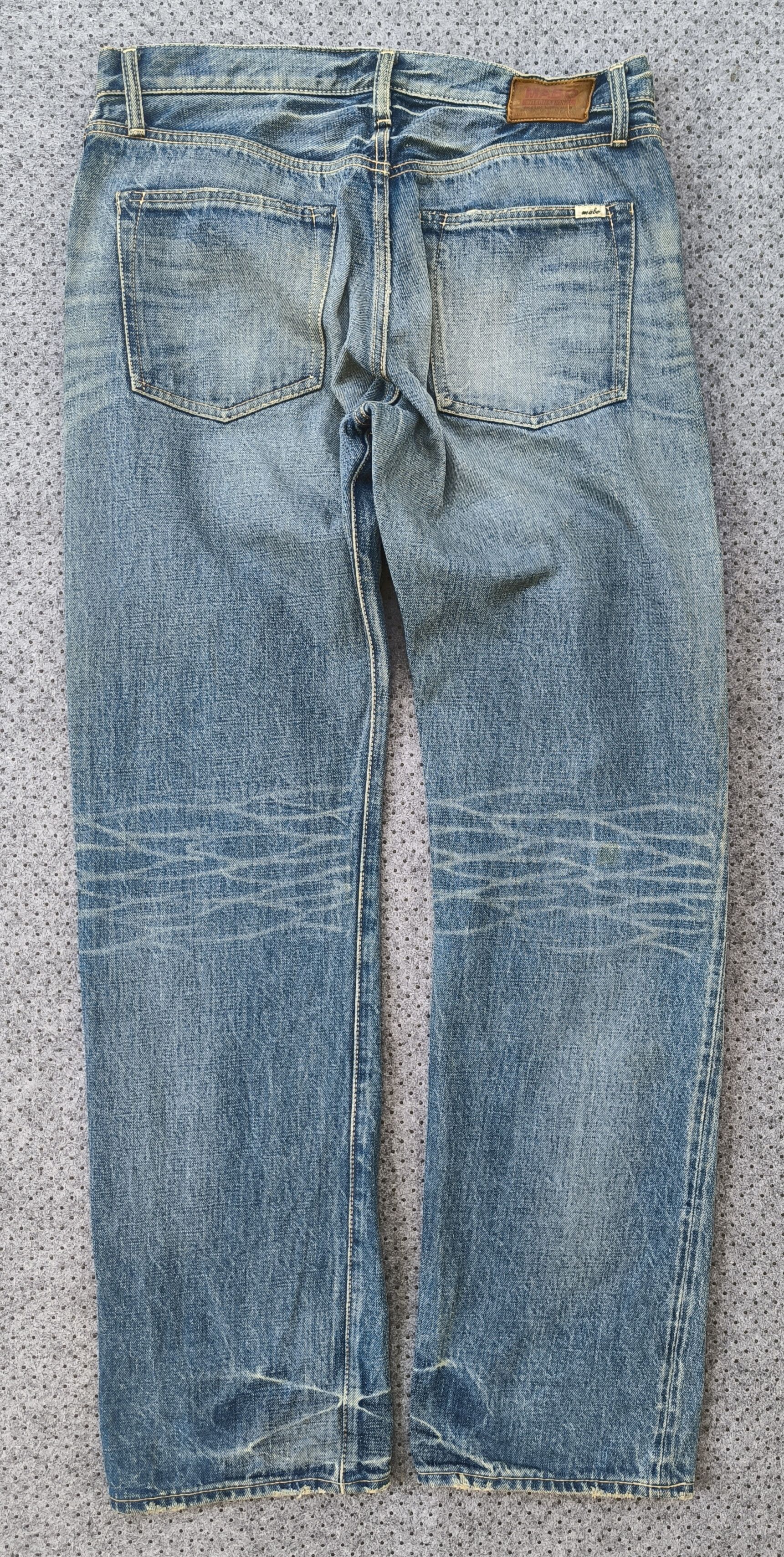 Japanese Brand MABO International distressed selvedge jeans Size US 33 - 8 Thumbnail