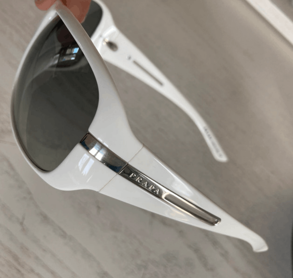 Prada × Vintage PRADA Sunglasses Star Sport Metal Shield Oval Wrap Size ONE SIZE - 4 Thumbnail